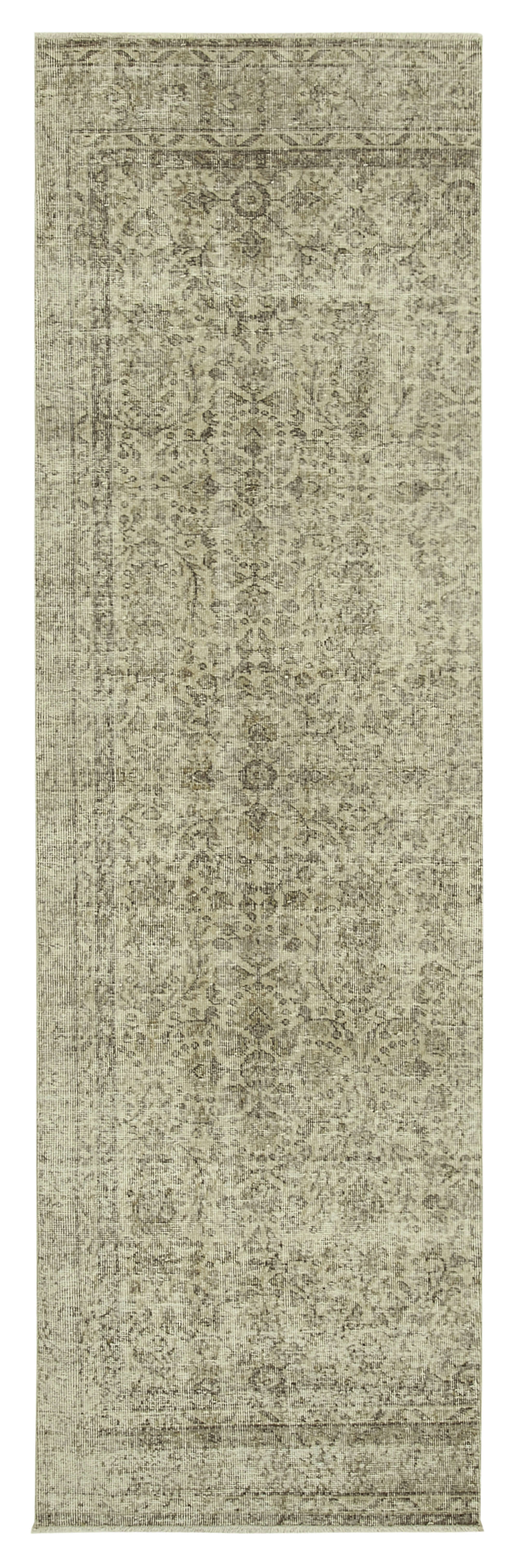 3 x 10 Beige Overdyed Runner Rug - 5125