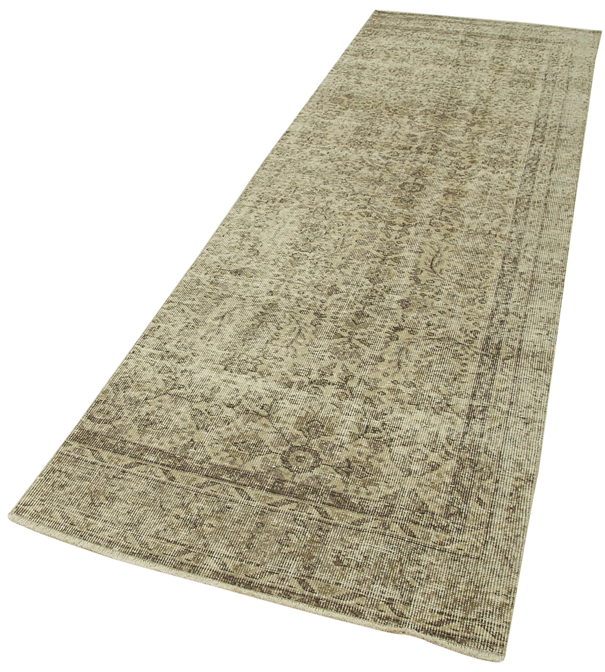 3 x 10 Beige Overdyed Runner Rug - 5125