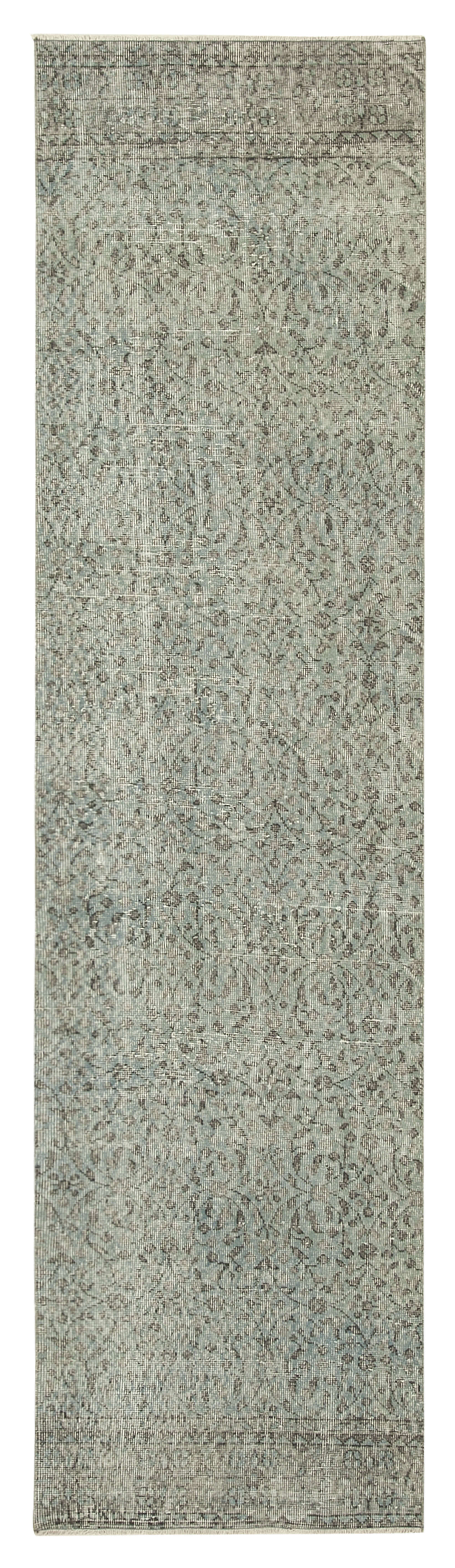 3 x 10 Blue Overdyed Runner Rug - 5129