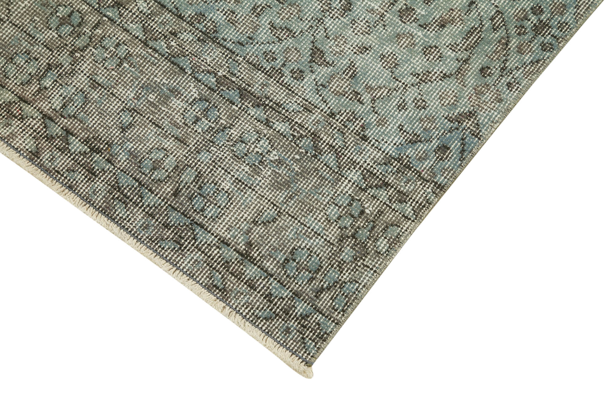 3 x 10 Blue Overdyed Runner Rug - 5129