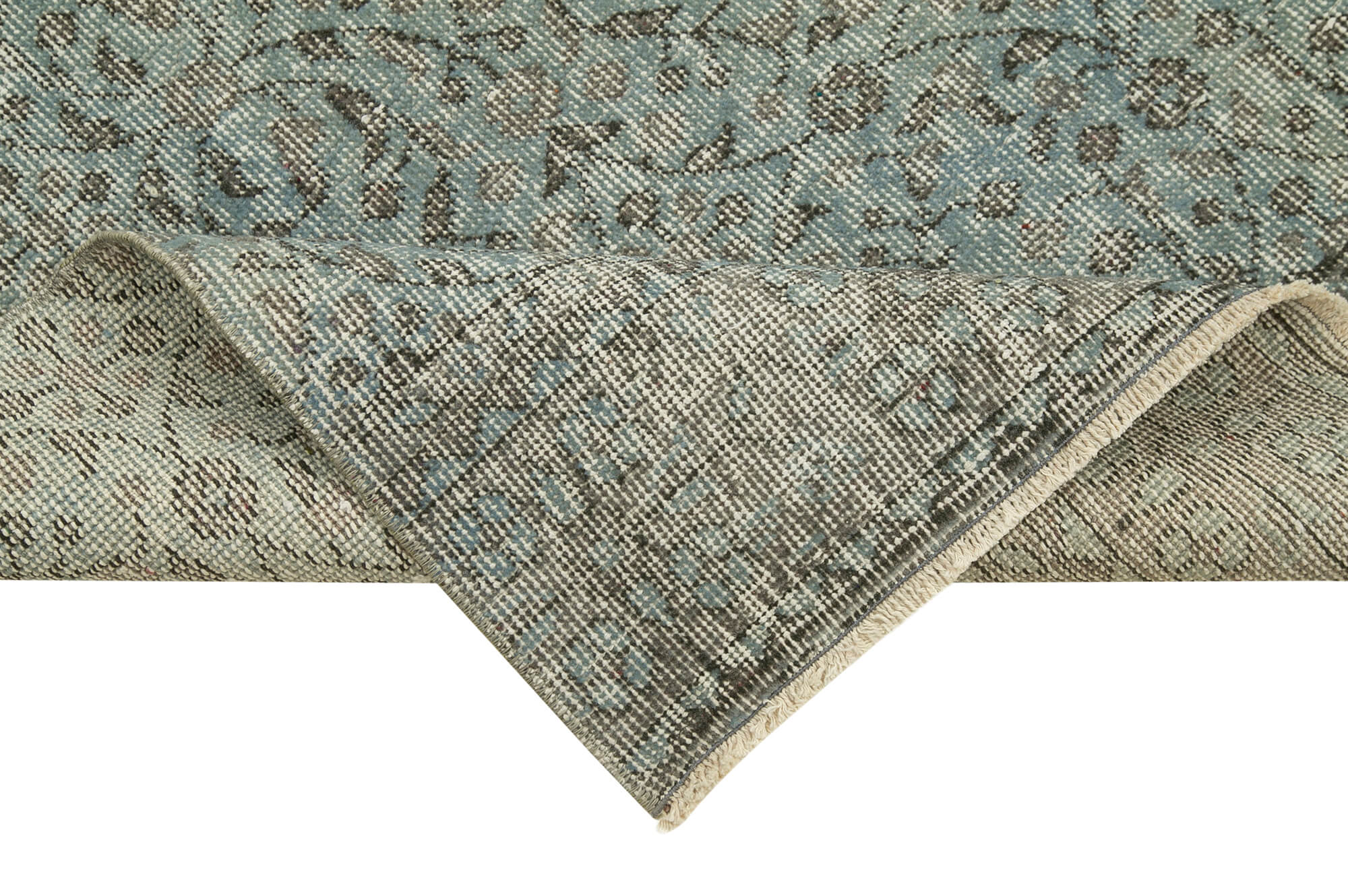 3 x 10 Blue Overdyed Runner Rug - 5129