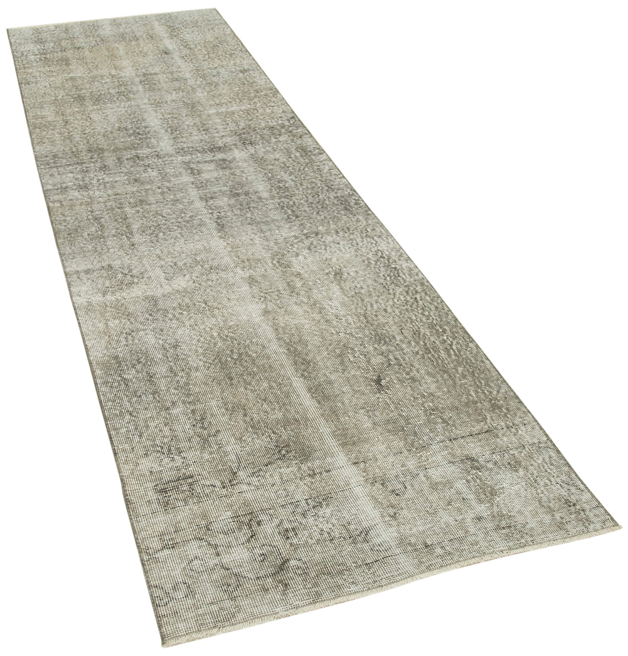 3 x 10 Grey Overdyed Runner Rug - 5130