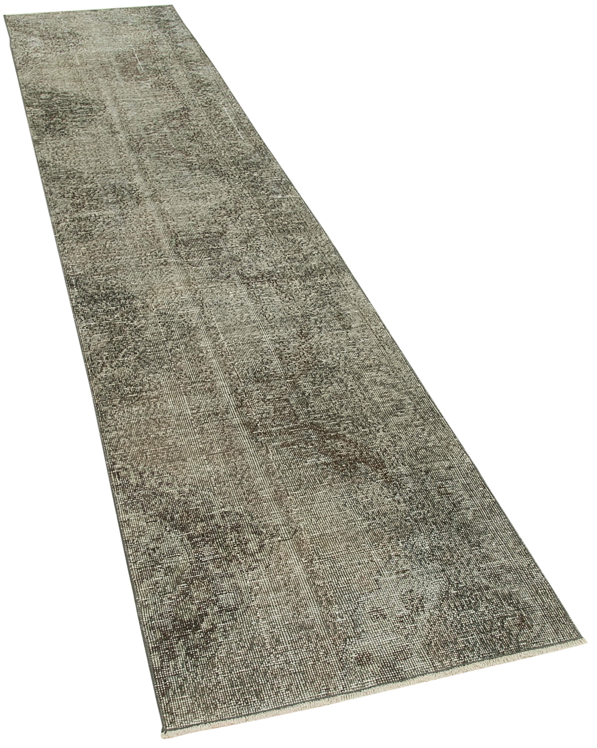 2 x 12 Grey Overdyed Runner Rug - 5132