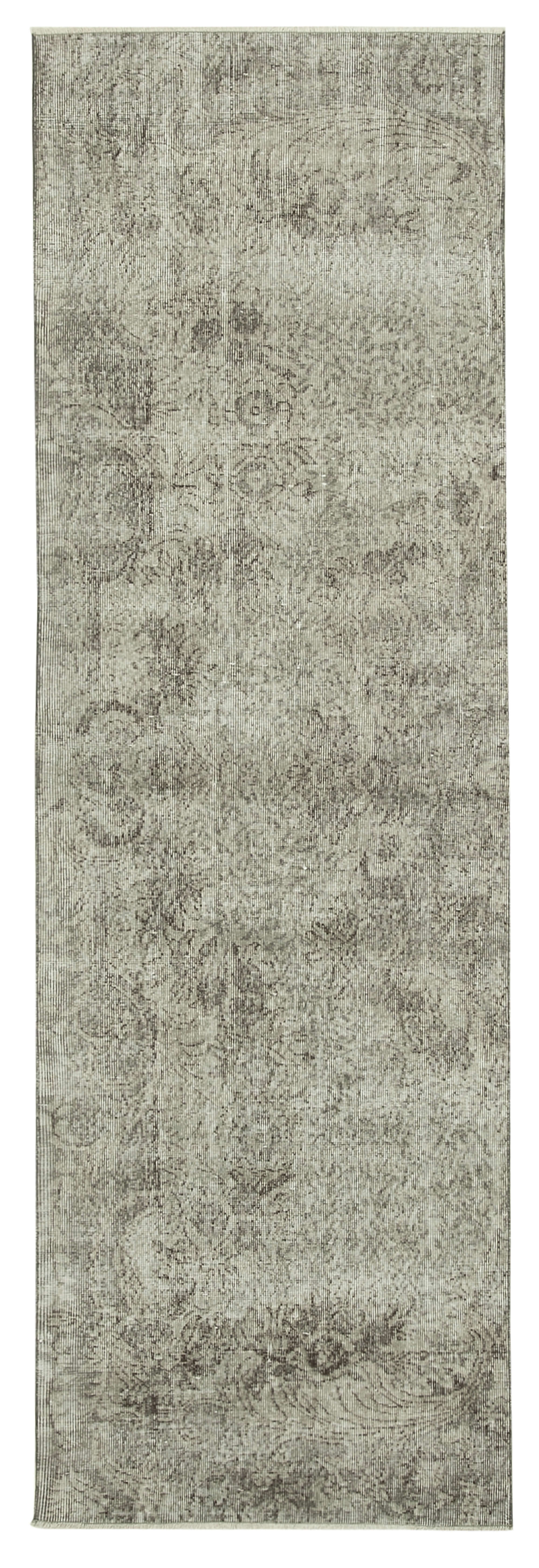 3 x 10 Grey Overdyed Runner Rug - 5134