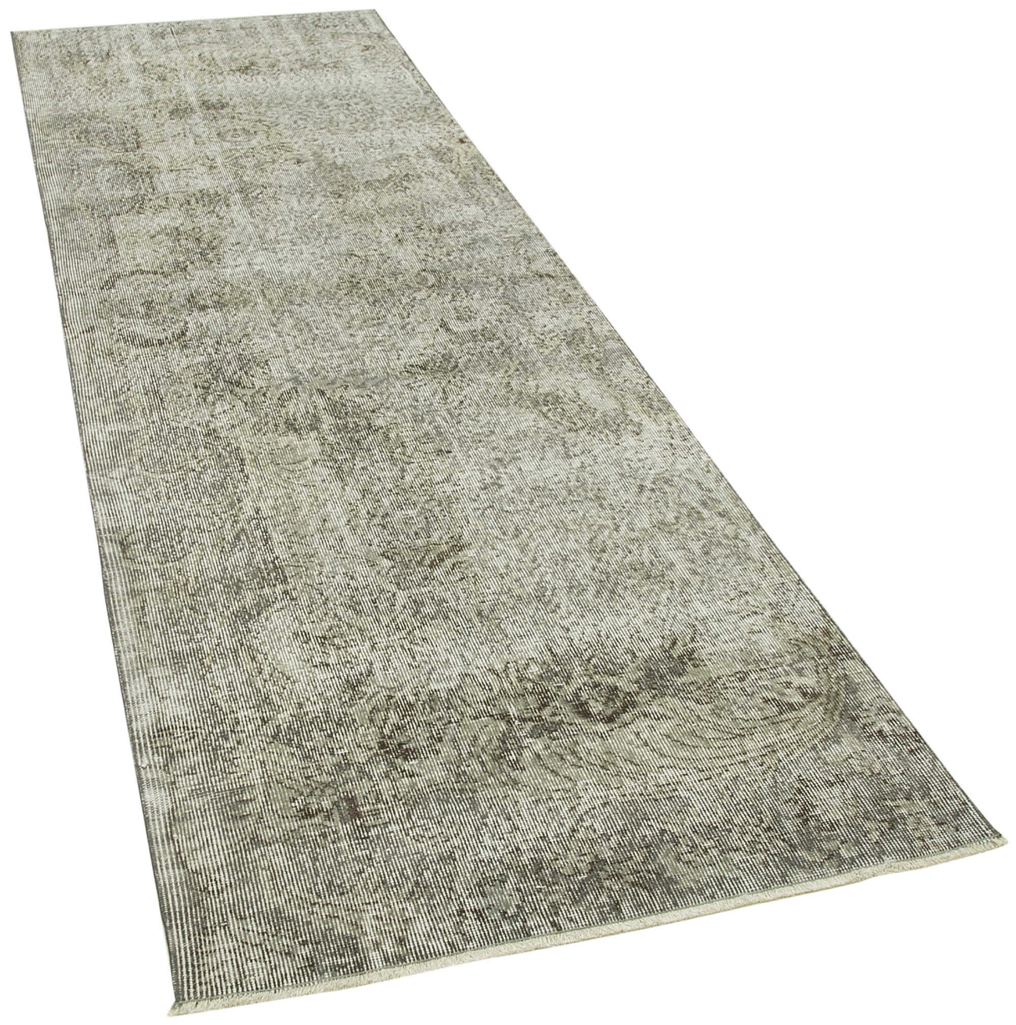 3 x 10 Grey Overdyed Runner Rug - 5134