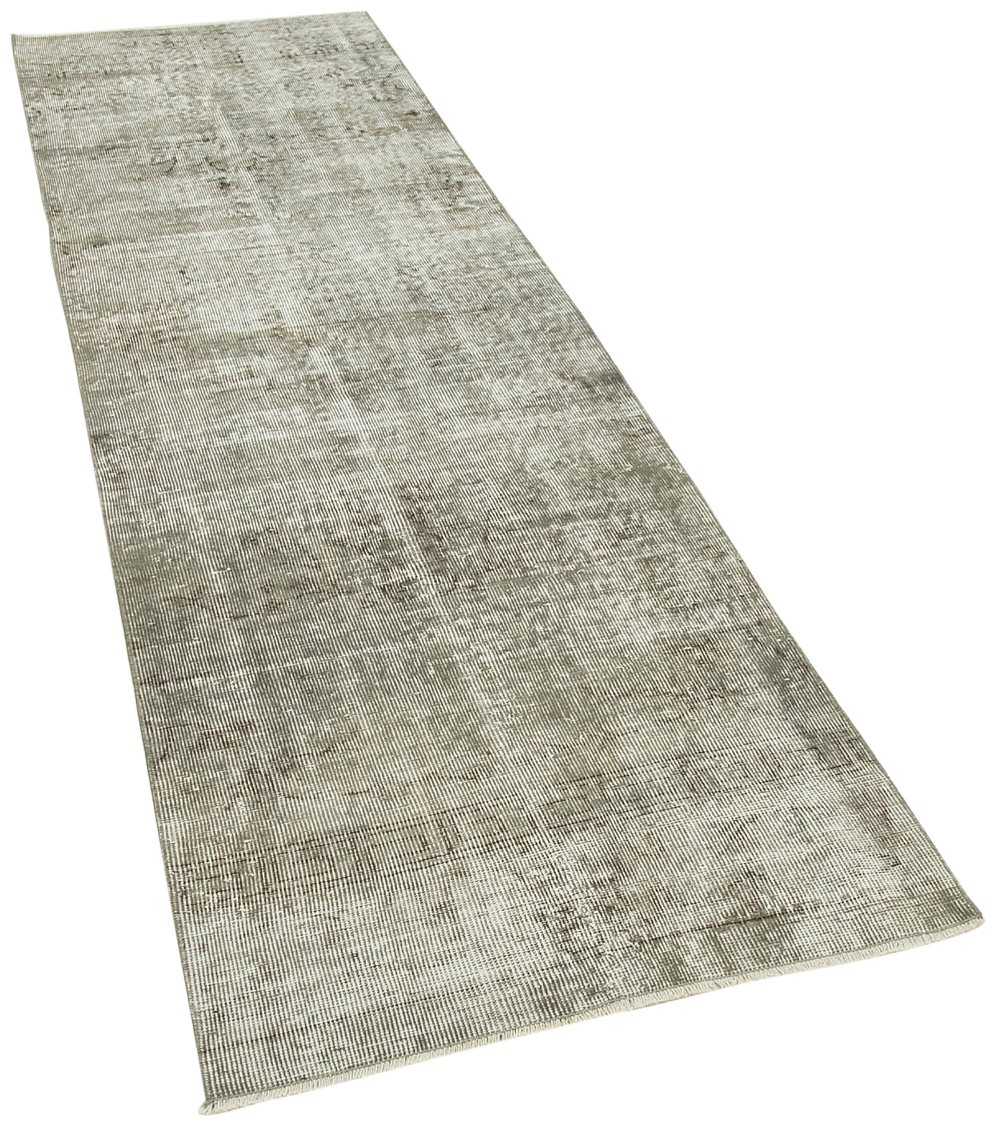 3 x 10 Grey Overdyed Runner Rug - 5136