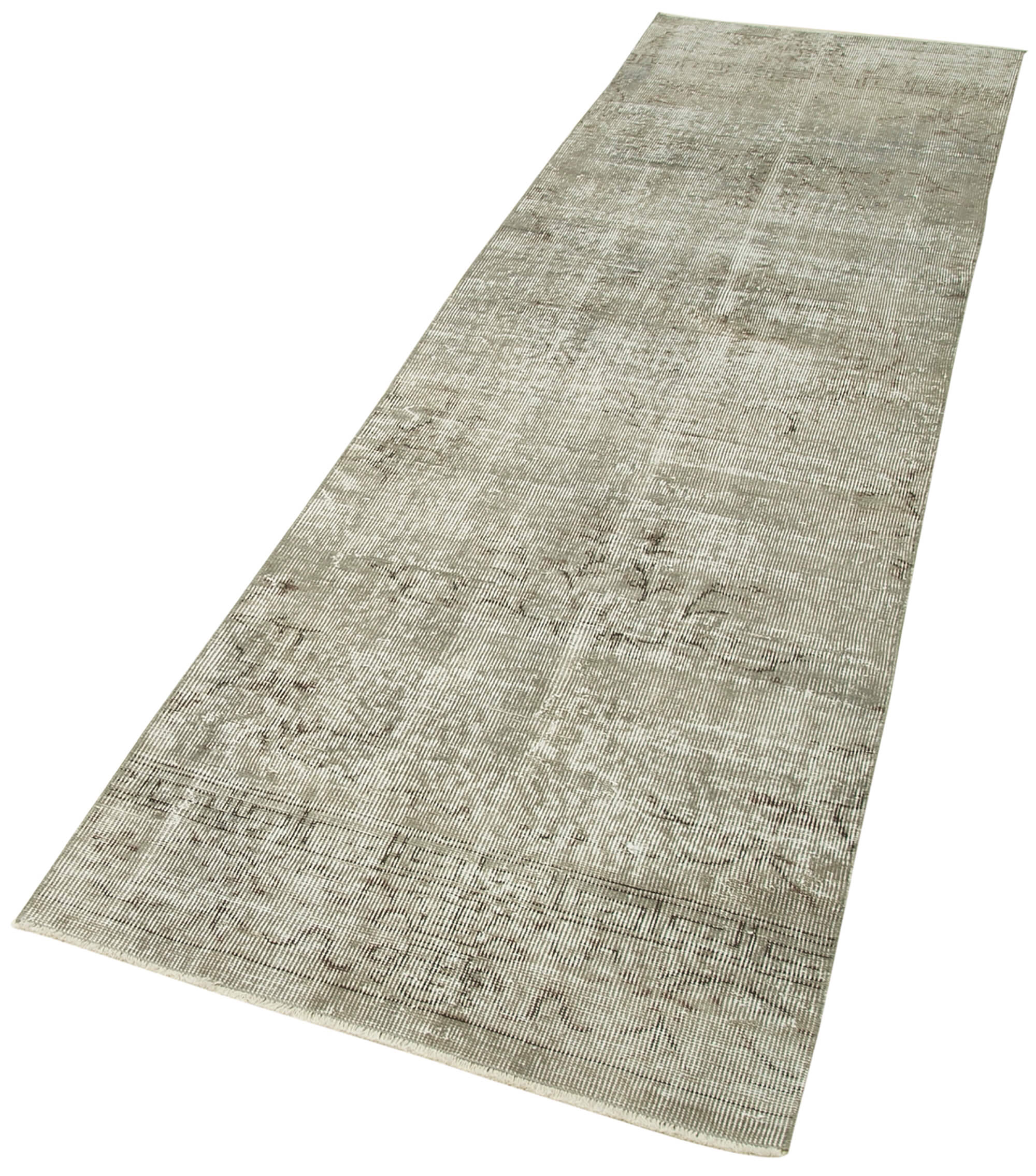 3 x 10 Grey Overdyed Runner Rug - 5136