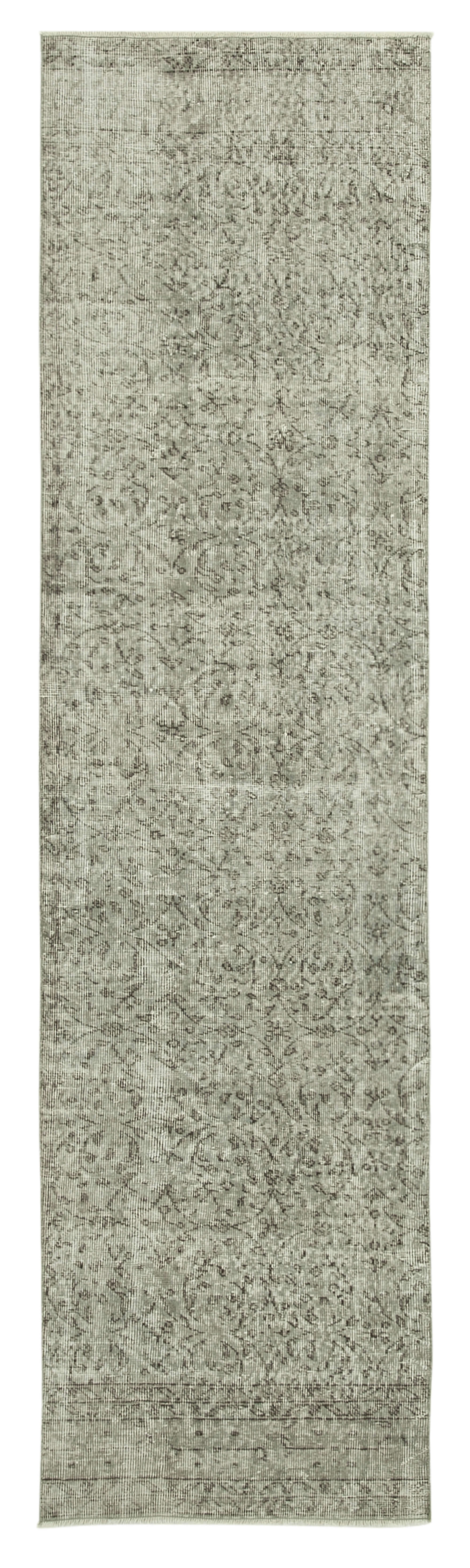 3 x 10 Grey Overdyed Runner Rug - 5139