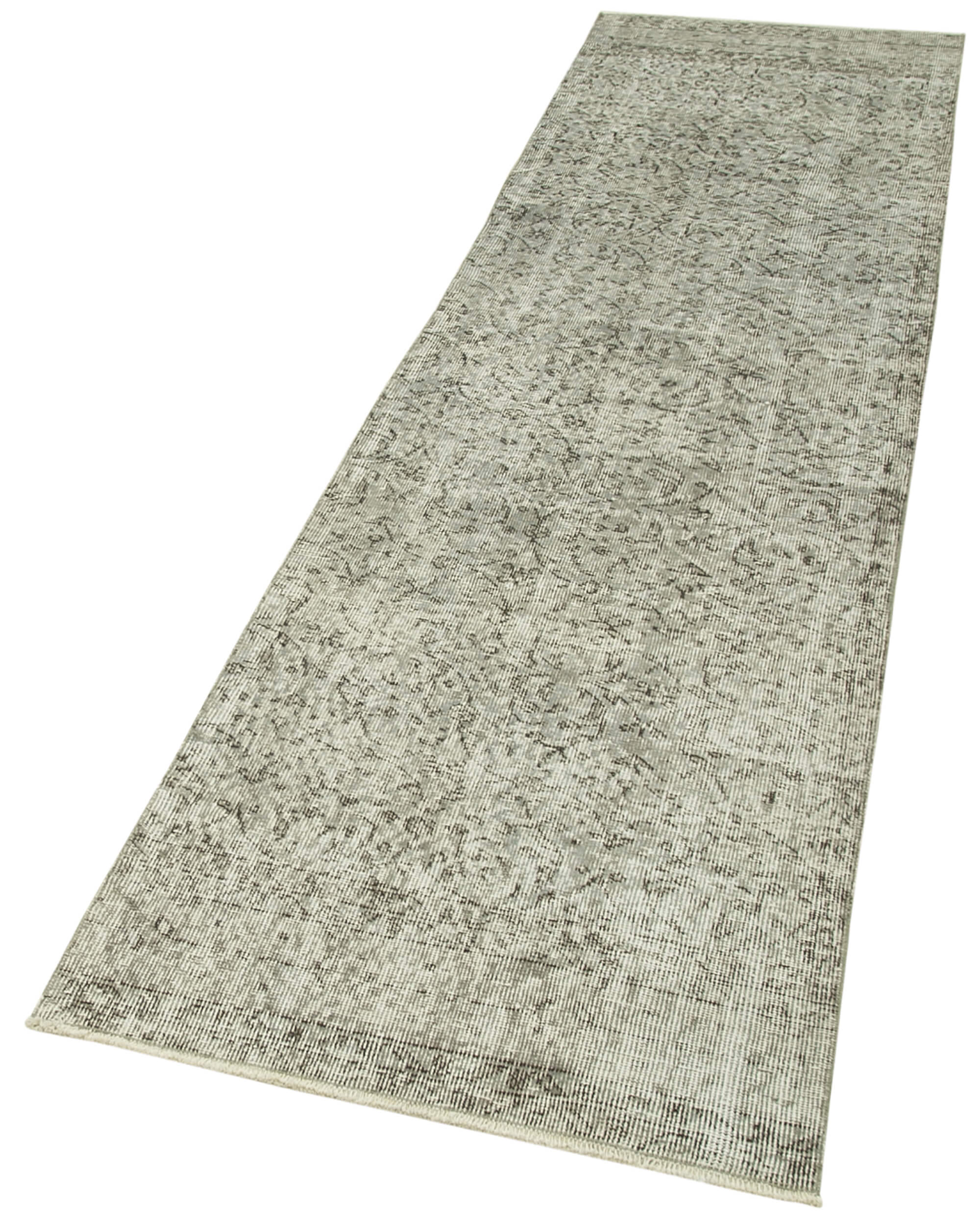 3 x 10 Grey Overdyed Runner Rug - 5139