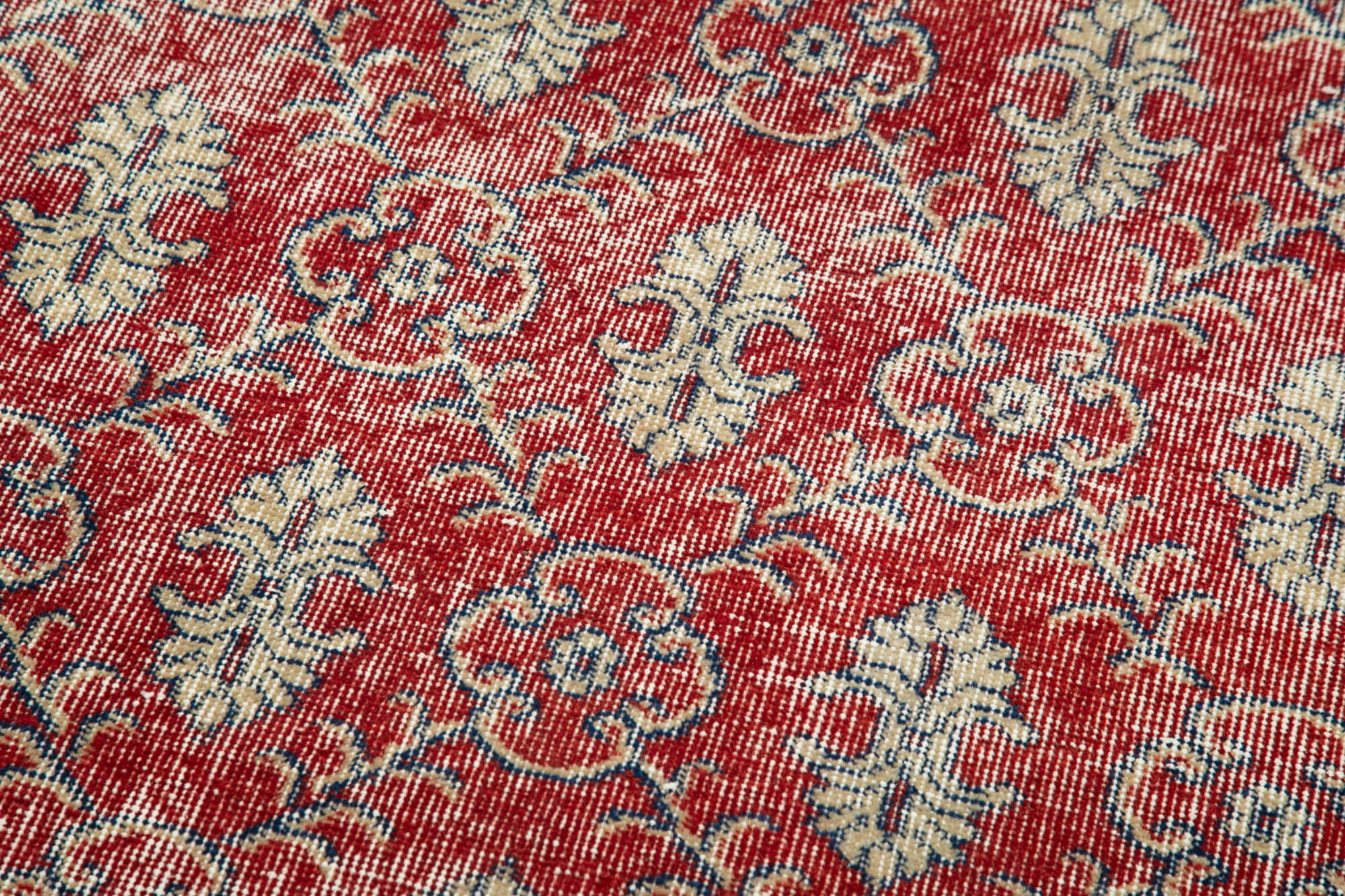 3 x 11 Red Overdyed Runner Rug - 5141