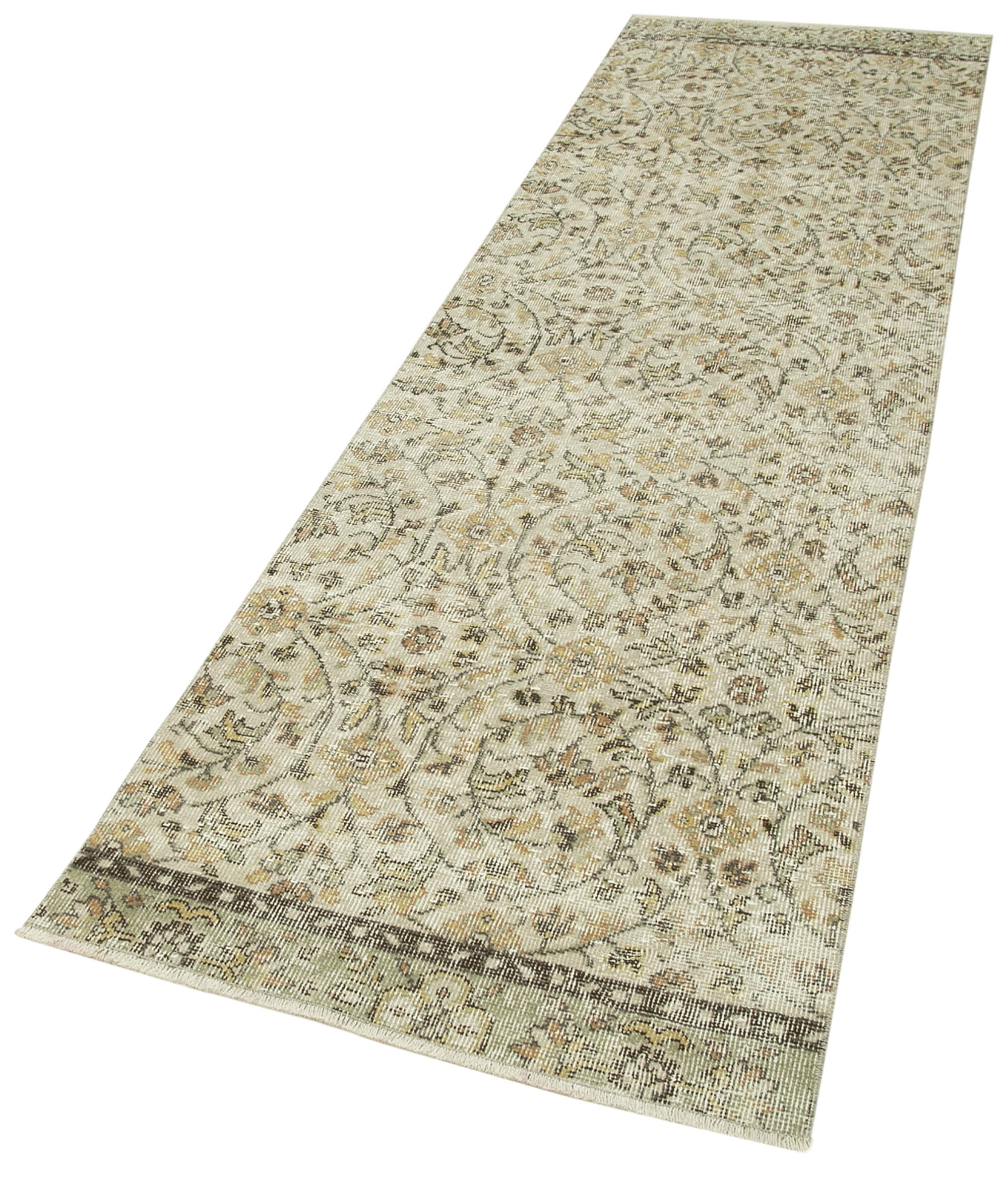 3 x 9 Beige Overdyed Runner Rug - 5142