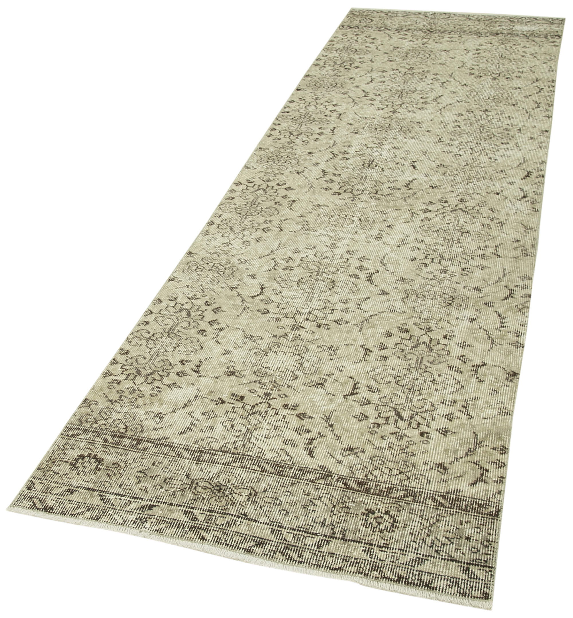 3 x 10 Beige Overdyed Runner Rug - 5143