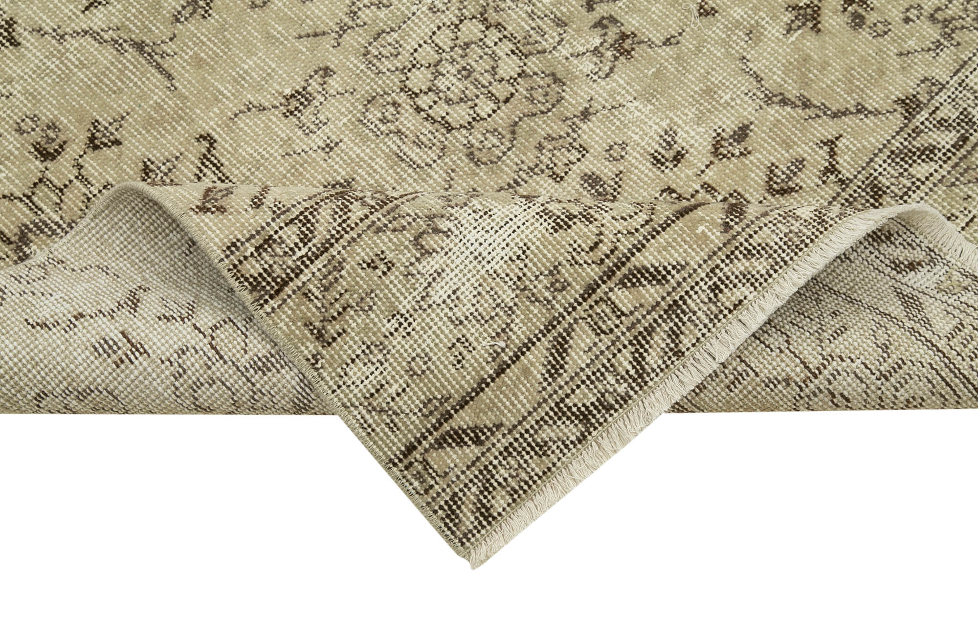 3 x 10 Beige Overdyed Runner Rug - 5143