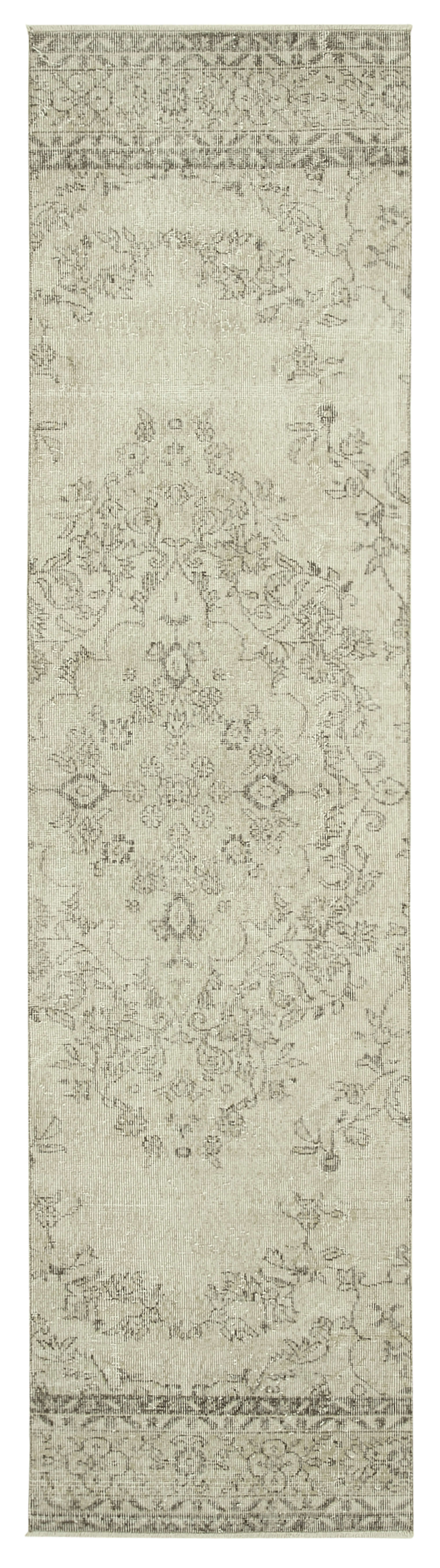 3 x 10 Beige Overdyed Runner Rug - 5144