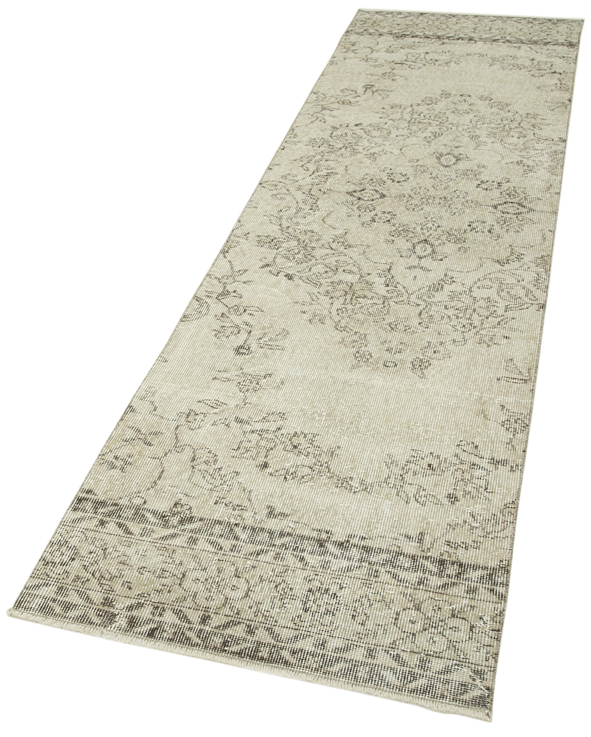 3 x 10 Beige Overdyed Runner Rug - 5144