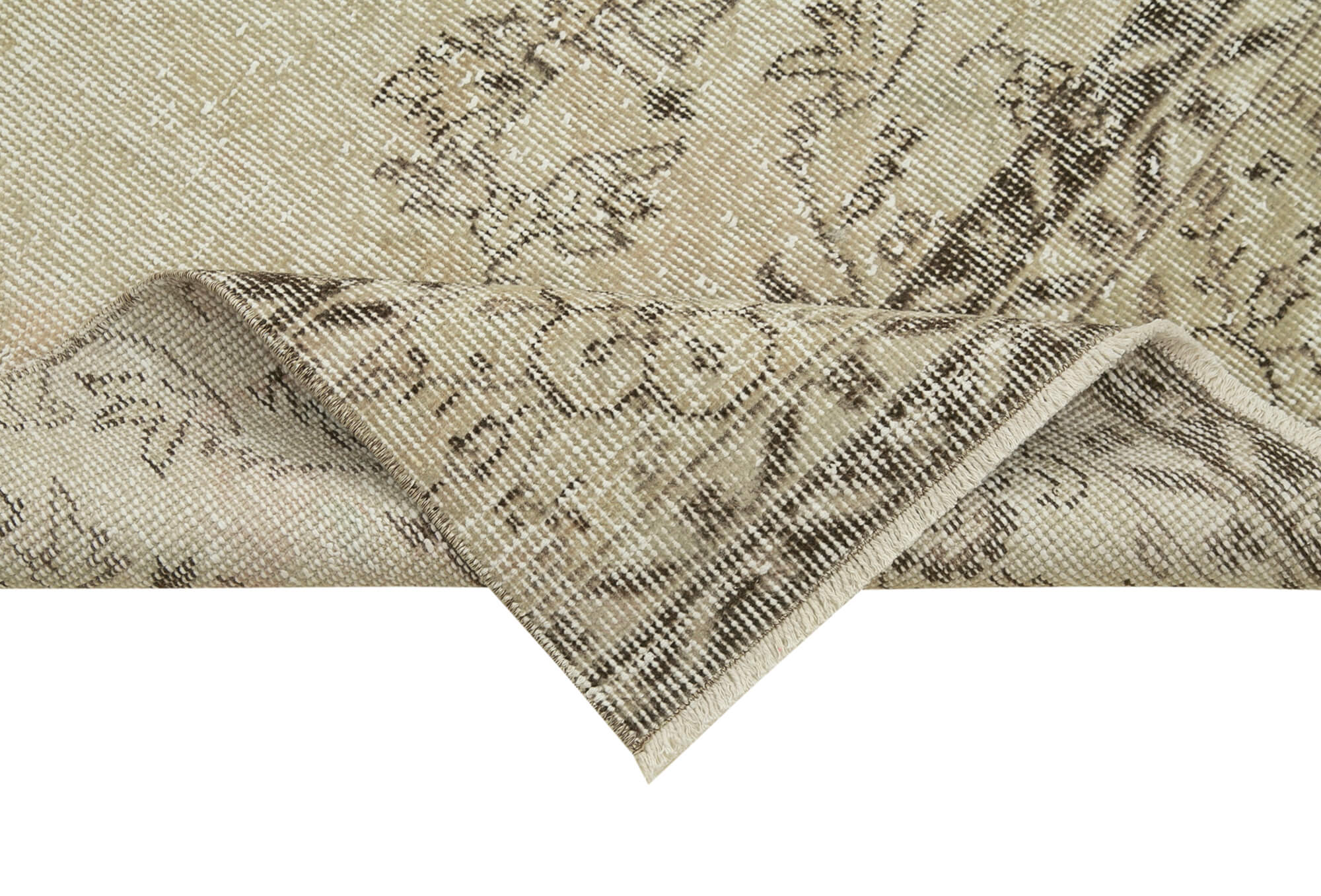 3 x 10 Beige Overdyed Runner Rug - 5144