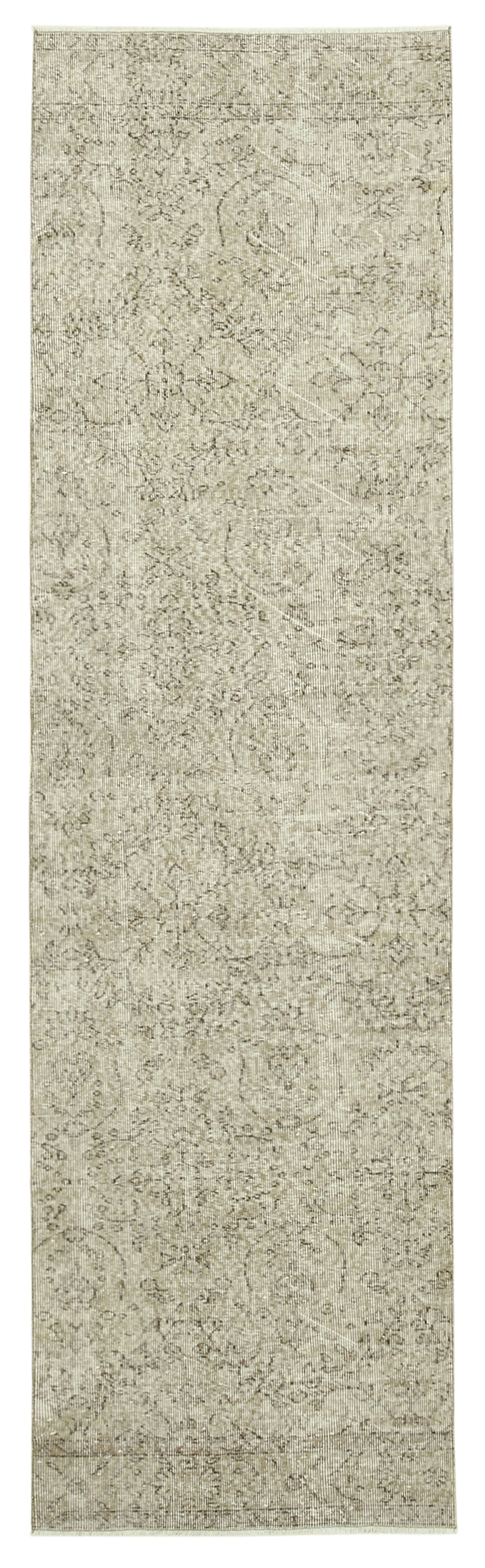 3 x 9 Beige Overdyed Runner Rug - 5145