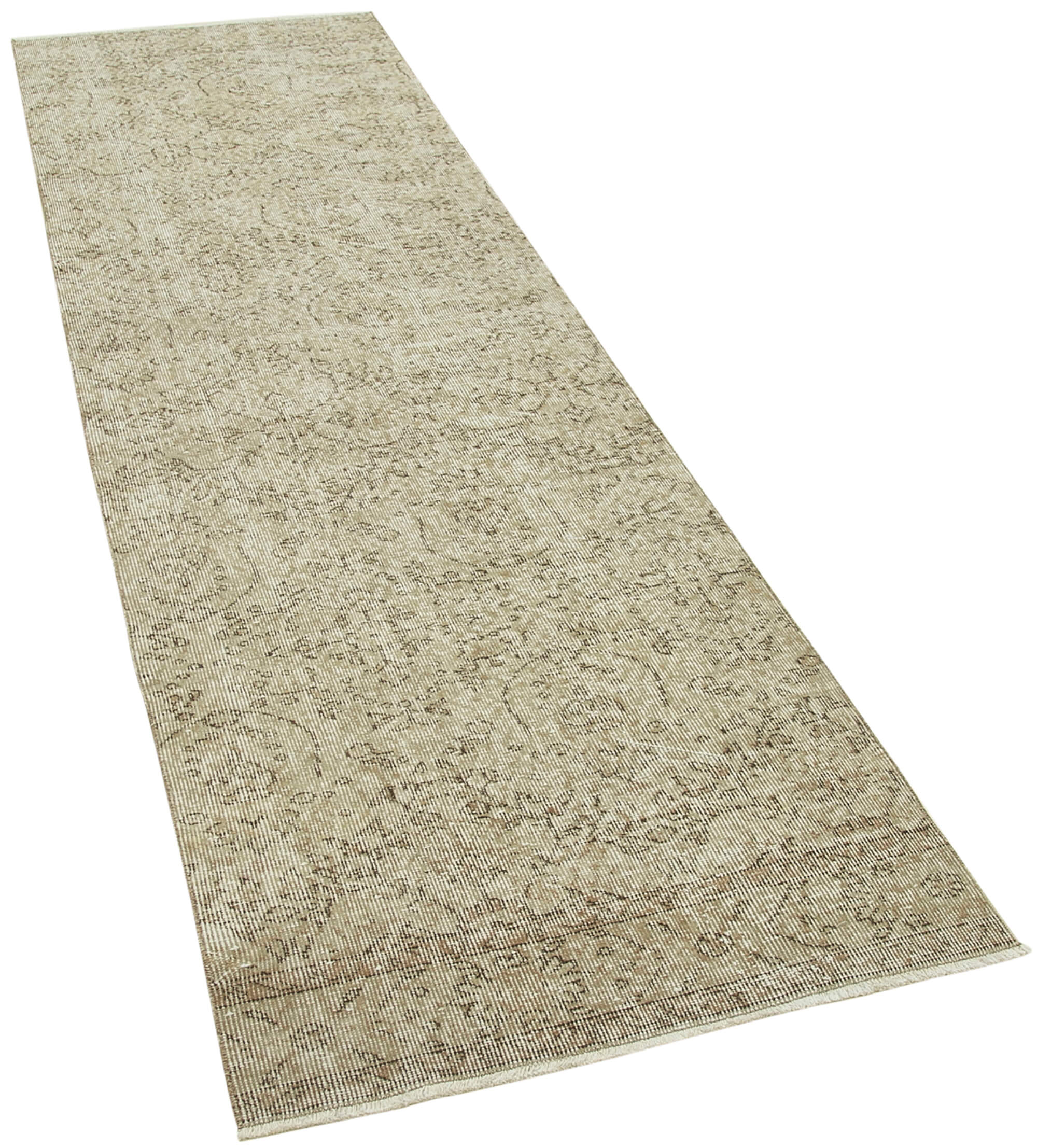 3 x 9 Beige Overdyed Runner Rug - 5145