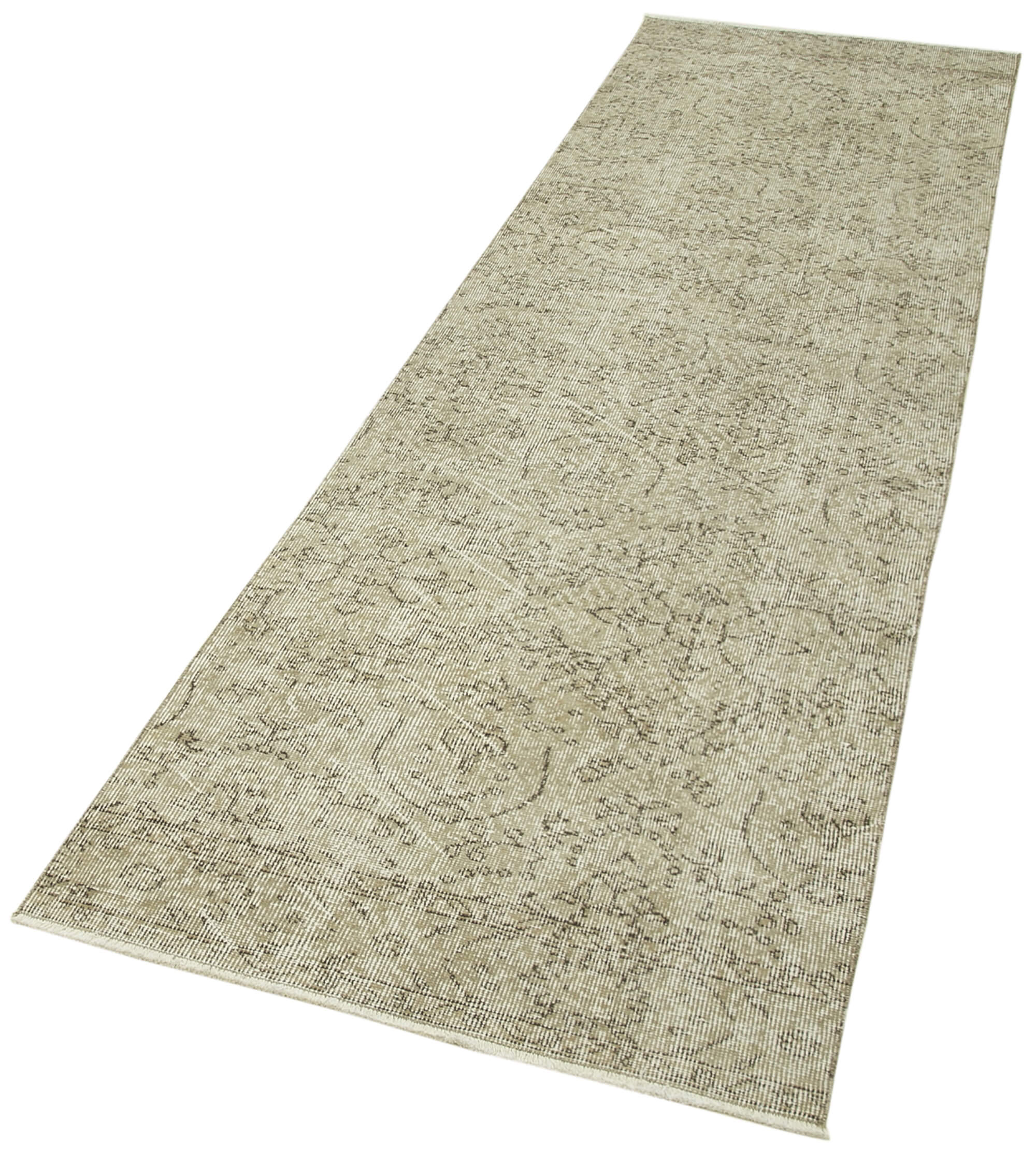 3 x 9 Beige Overdyed Runner Rug - 5145