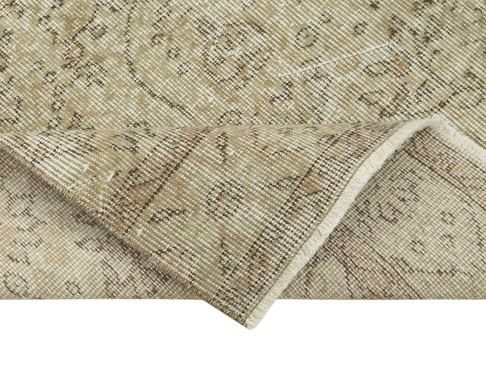 3 x 9 Beige Overdyed Runner Rug - 5145