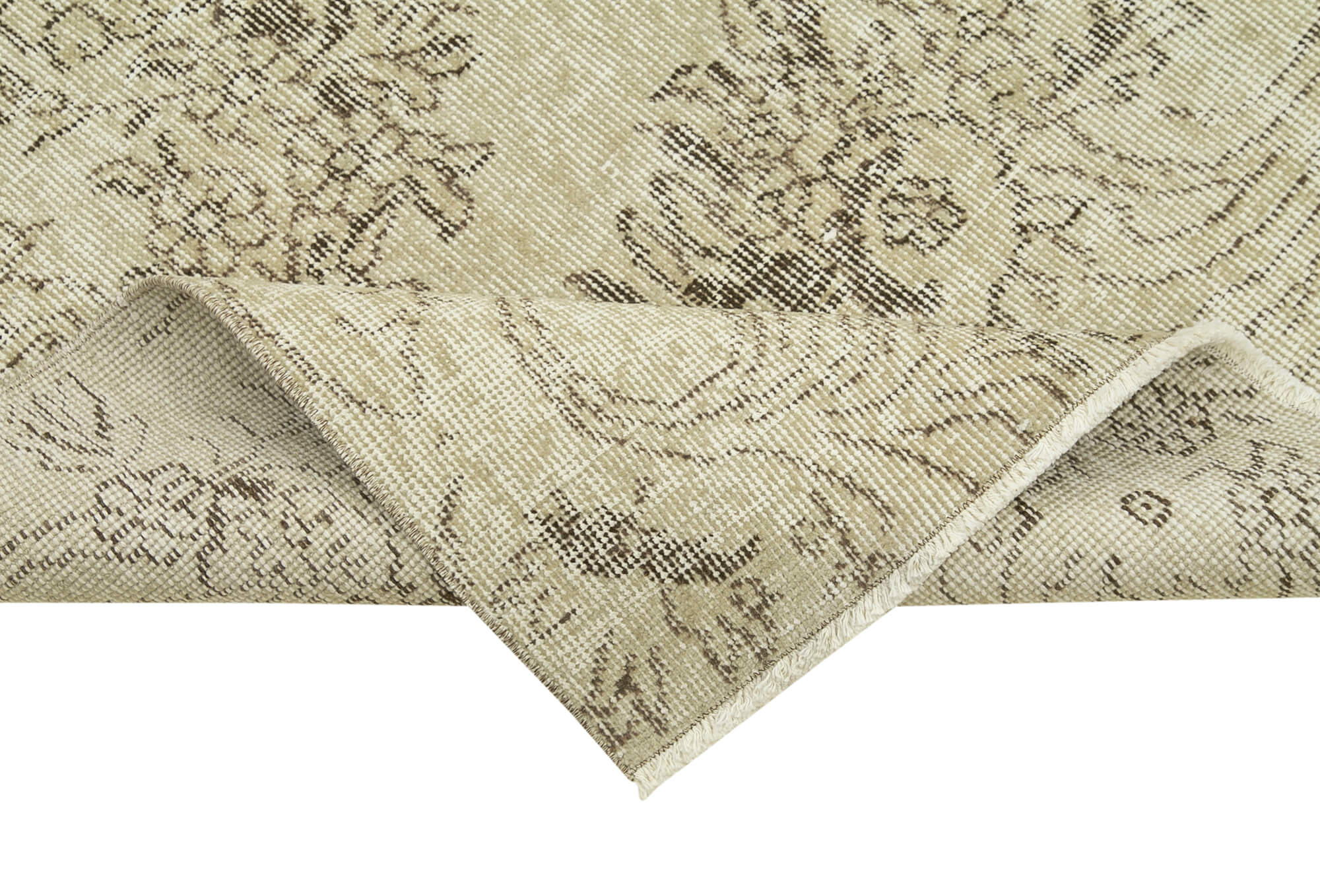 3 x 10 Beige Overdyed Runner Rug - 5146