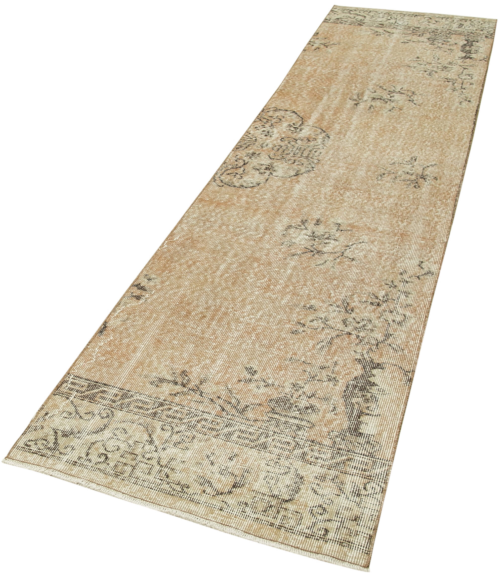 3 x 11 Beige Overdyed Runner Rug - 5147