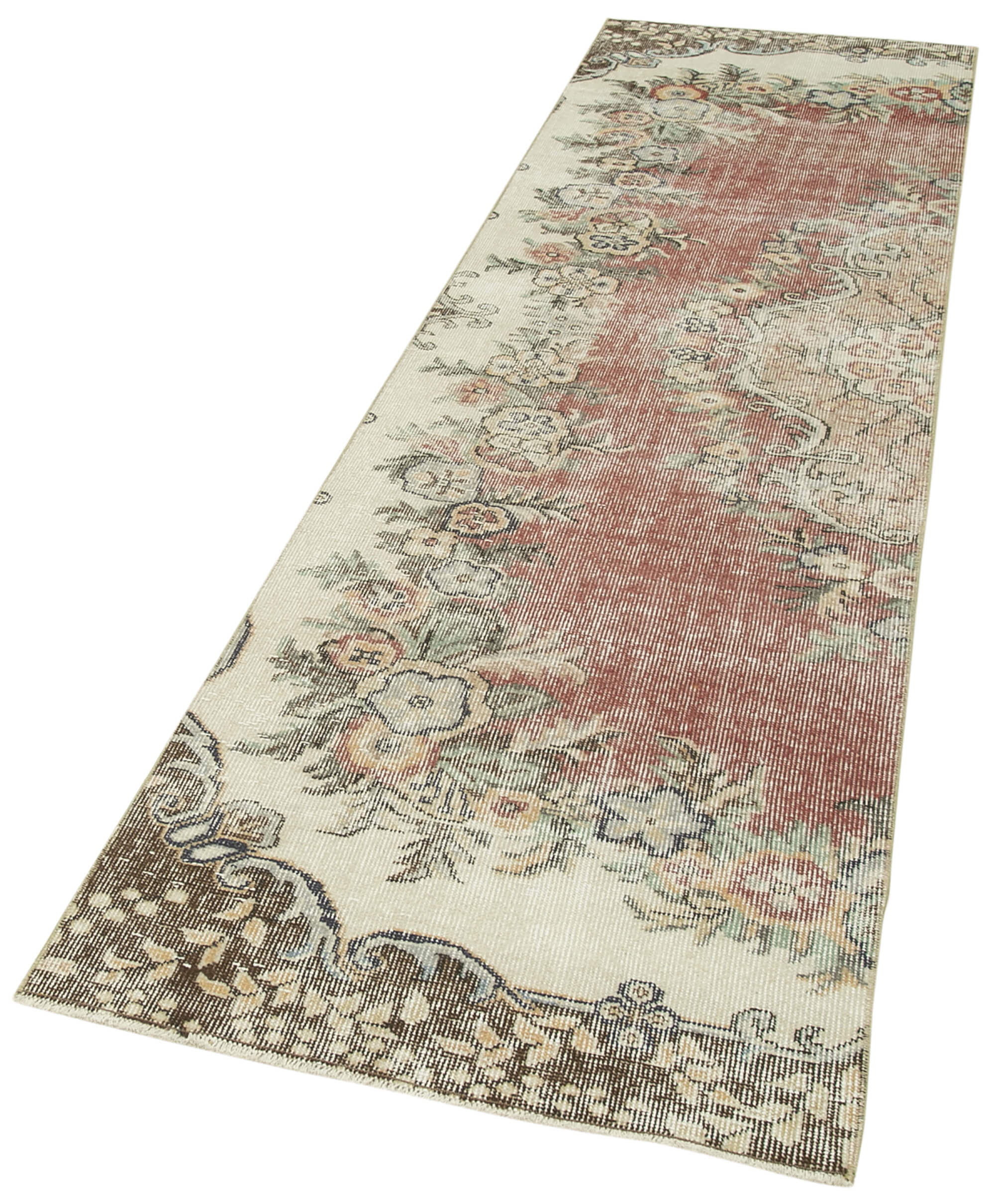 3 x 10 Beige Overdyed Runner Rug - 5148