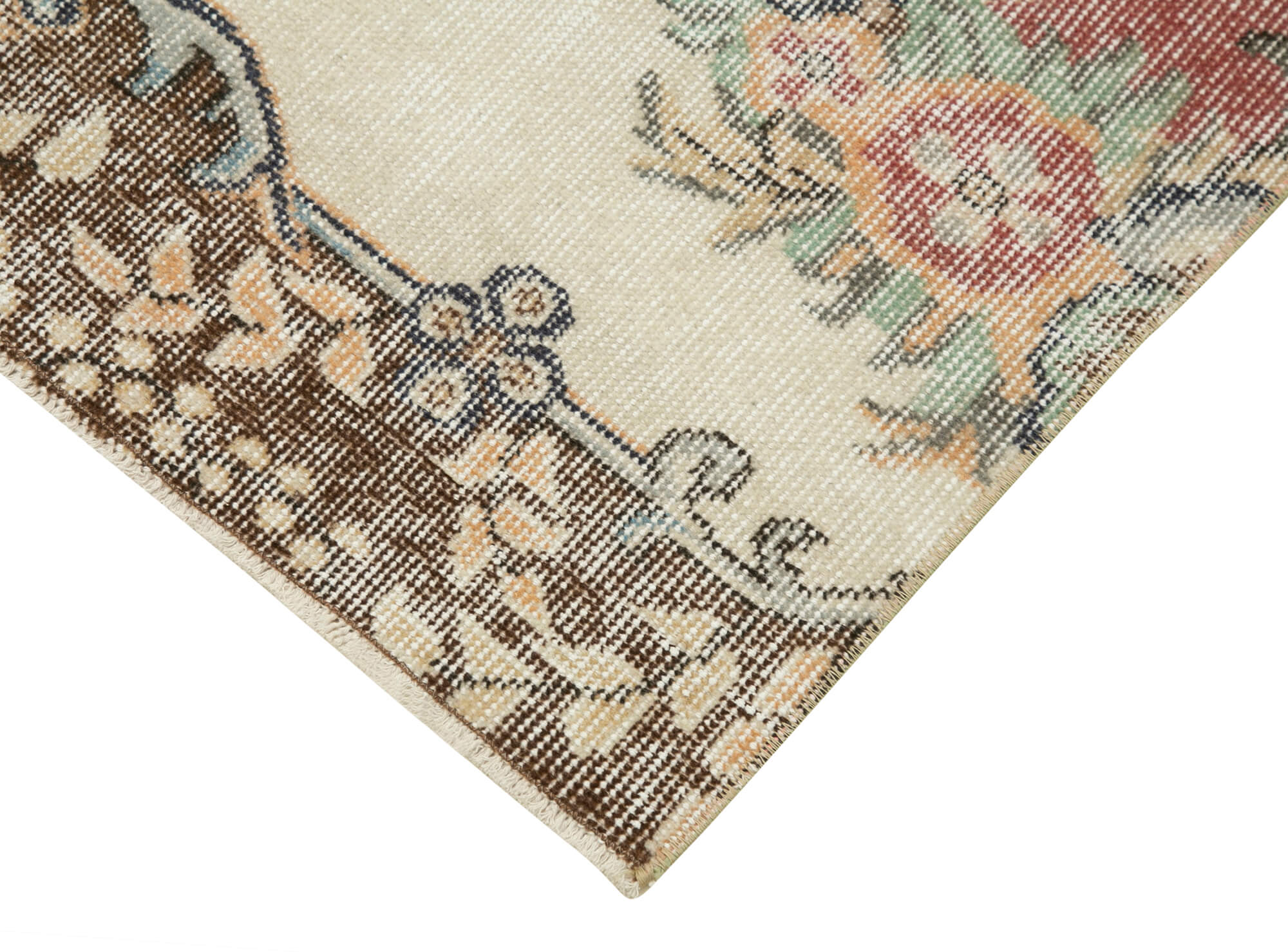 3 x 10 Beige Overdyed Runner Rug - 5148