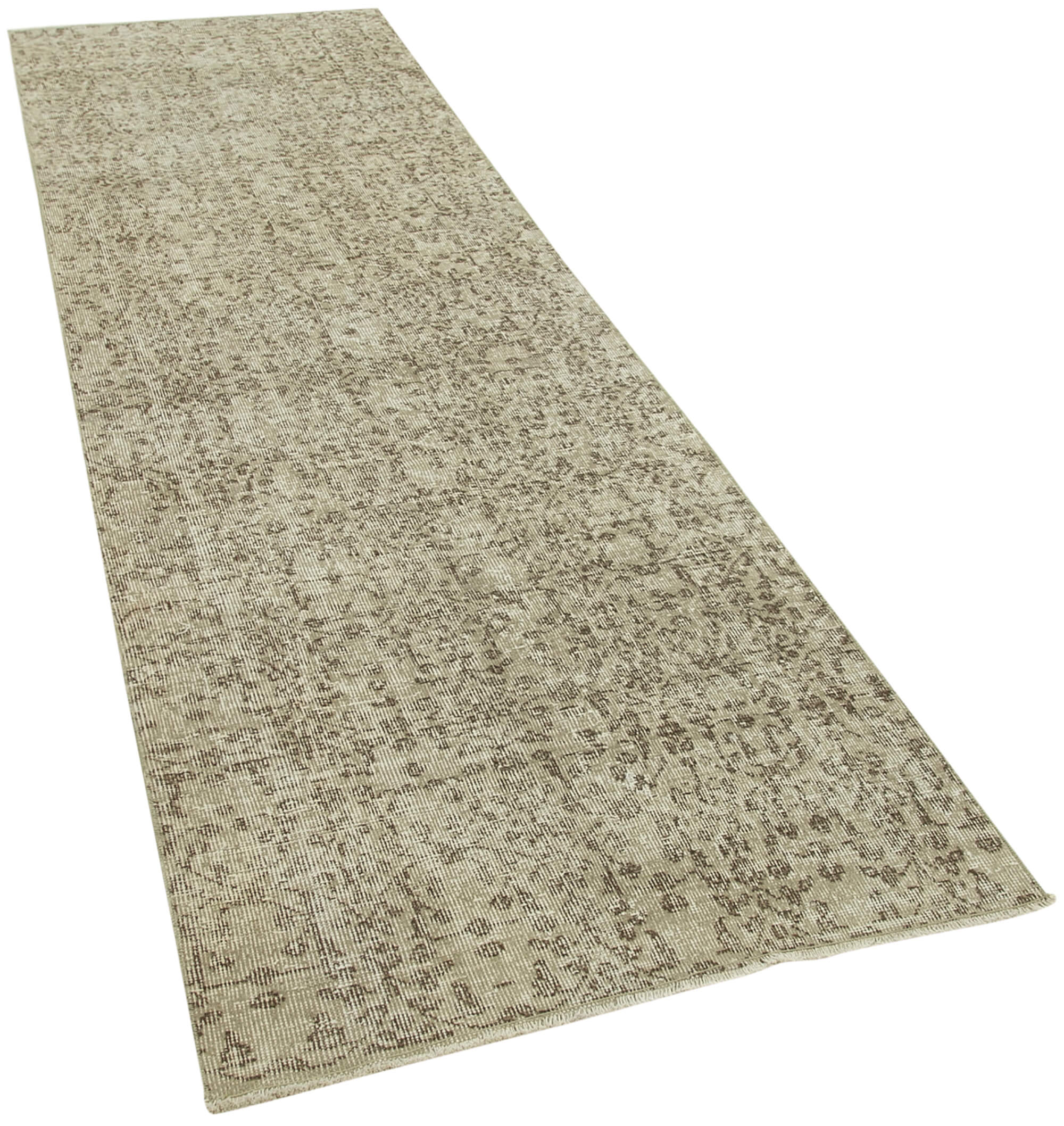 3 x 10 Beige Overdyed Runner Rug - 5149