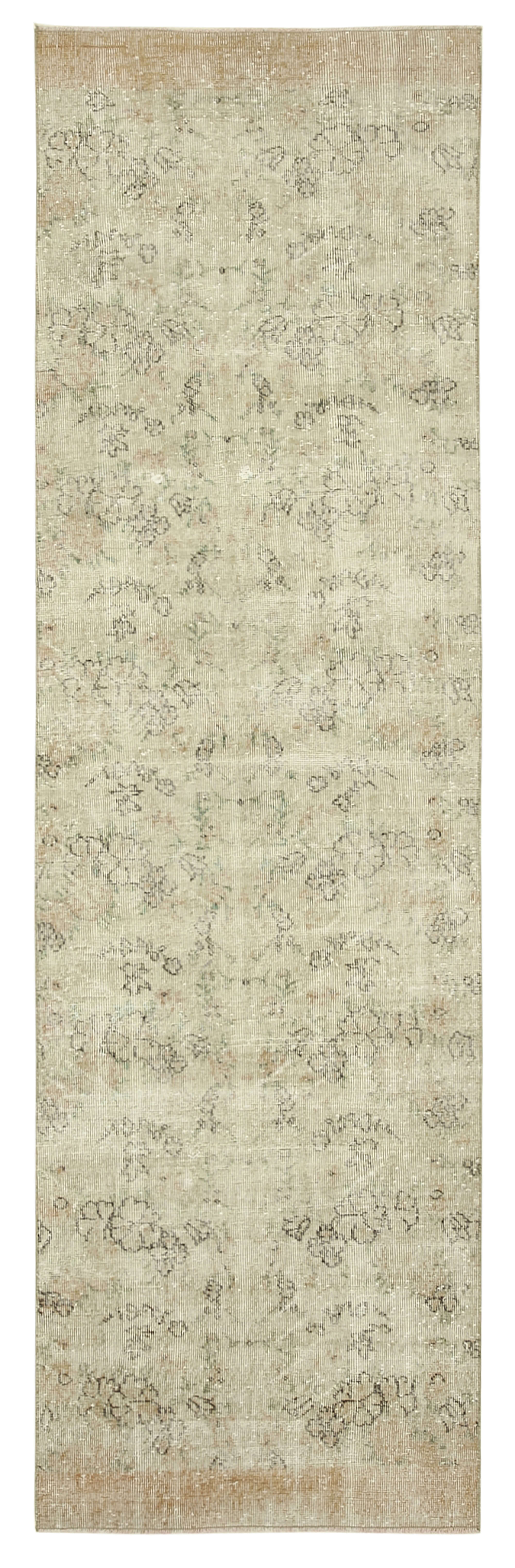 3 x 10 Beige Overdyed Runner Rug - 5150