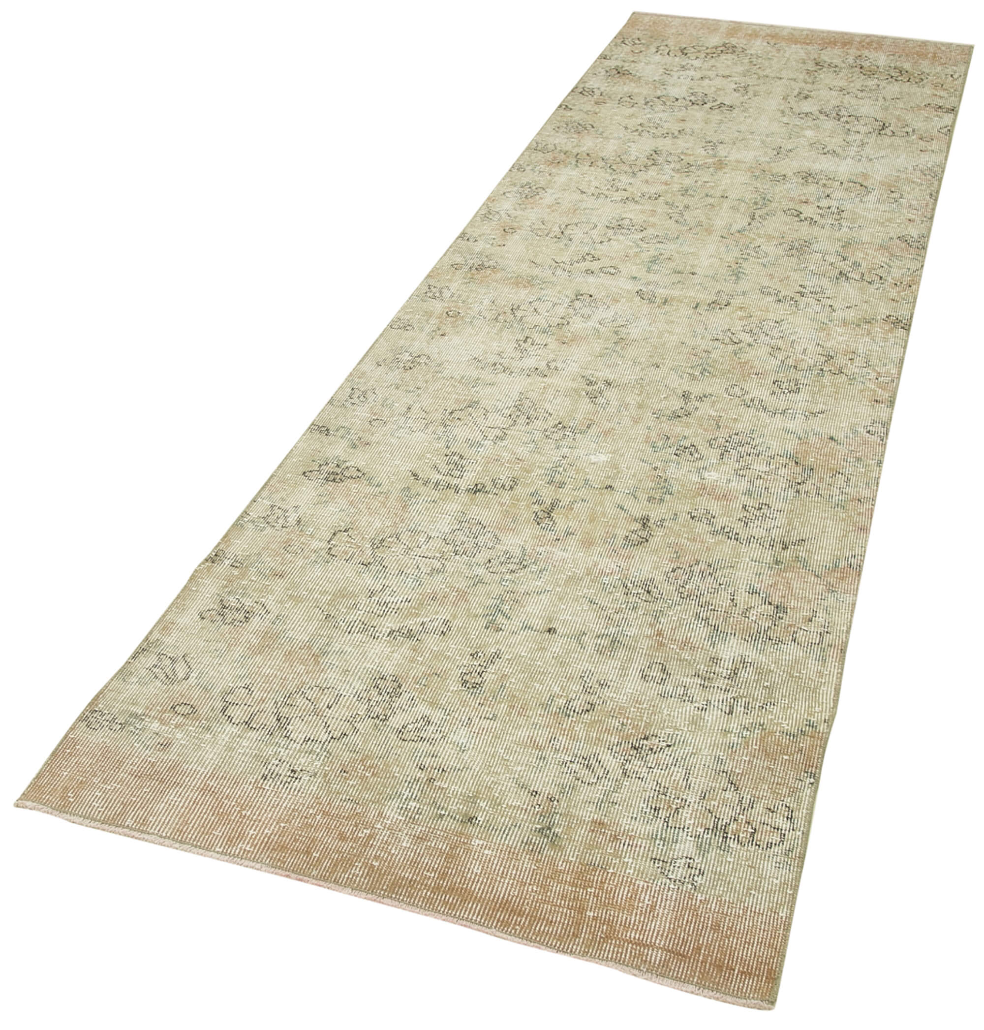 3 x 10 Beige Overdyed Runner Rug - 5150