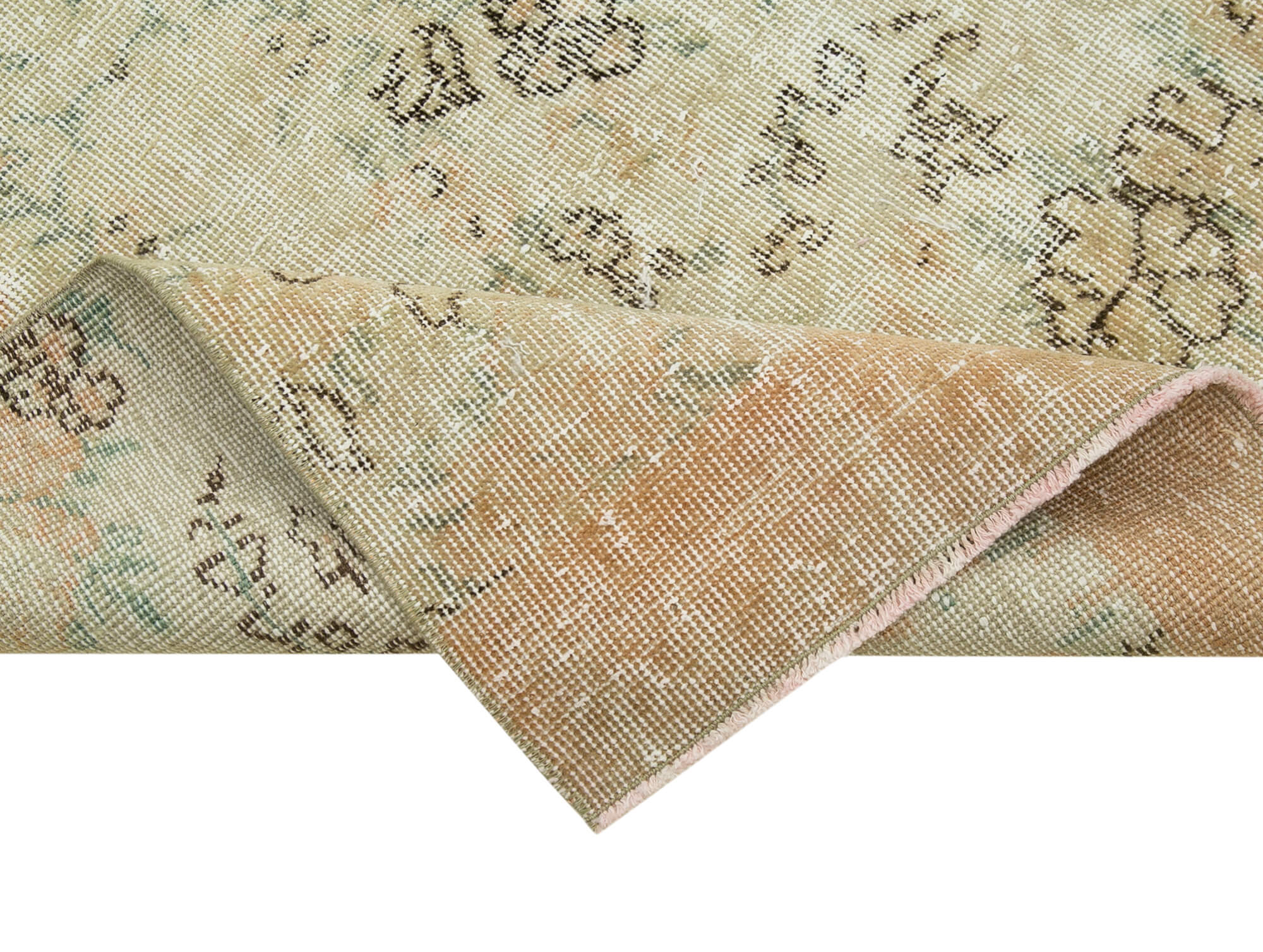 3 x 10 Beige Overdyed Runner Rug - 5150