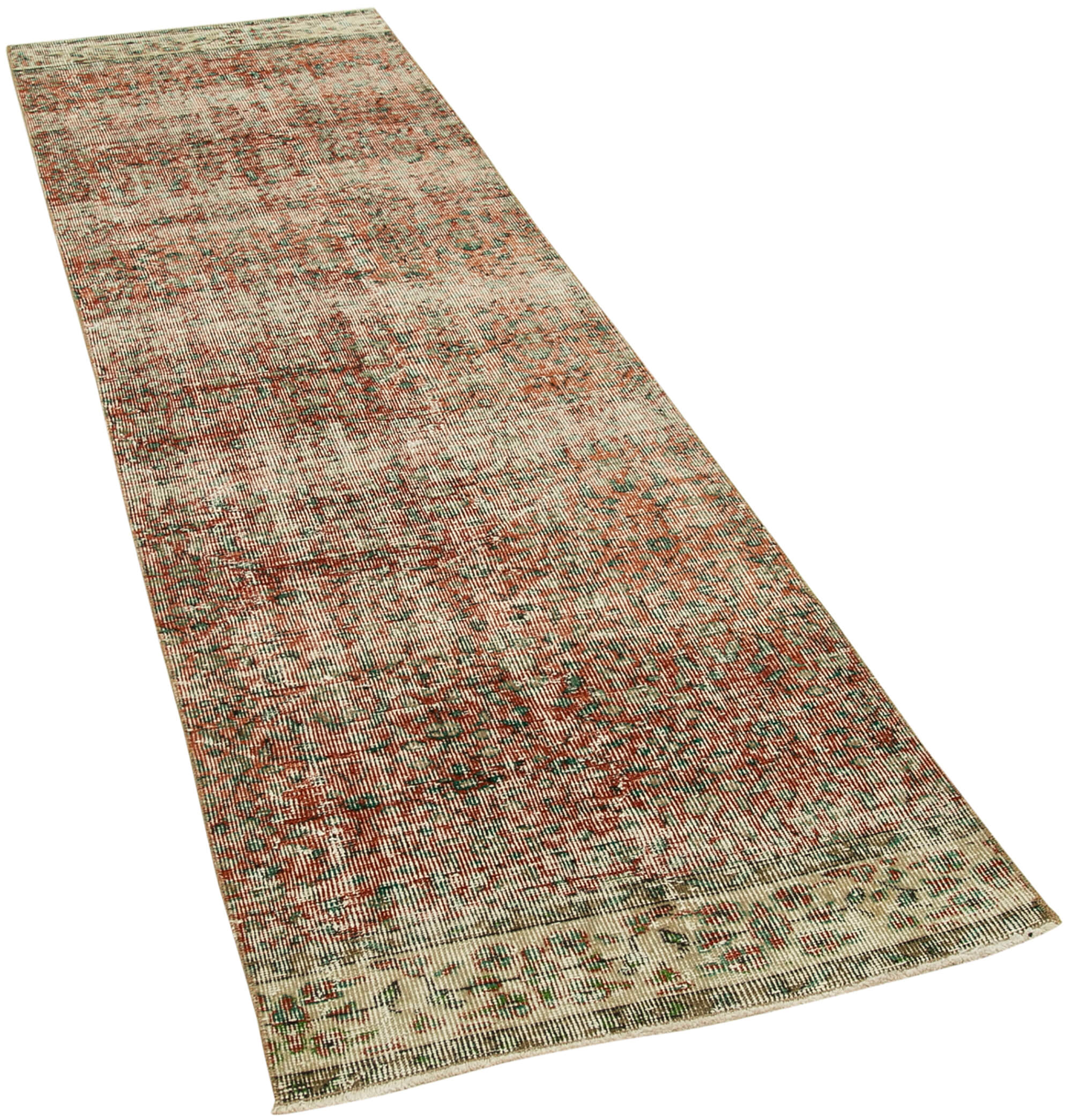 3 x 9 Beige Overdyed Runner Rug - 5152