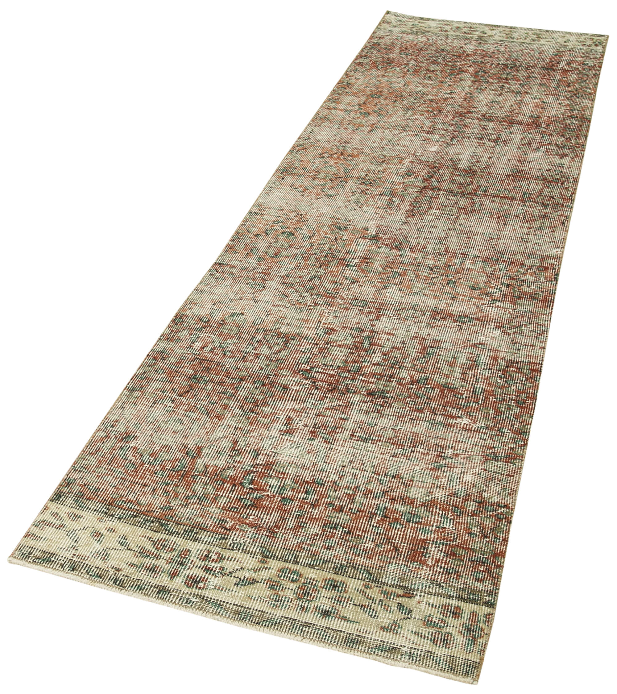 3 x 9 Beige Overdyed Runner Rug - 5152