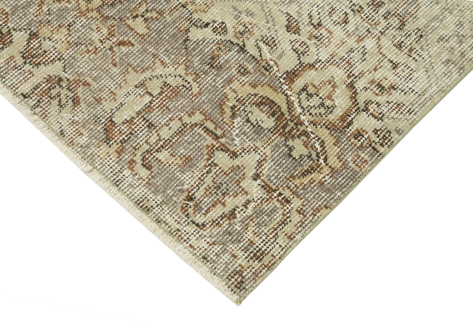 3 x 10 Beige Overdyed Runner Rug - 5153