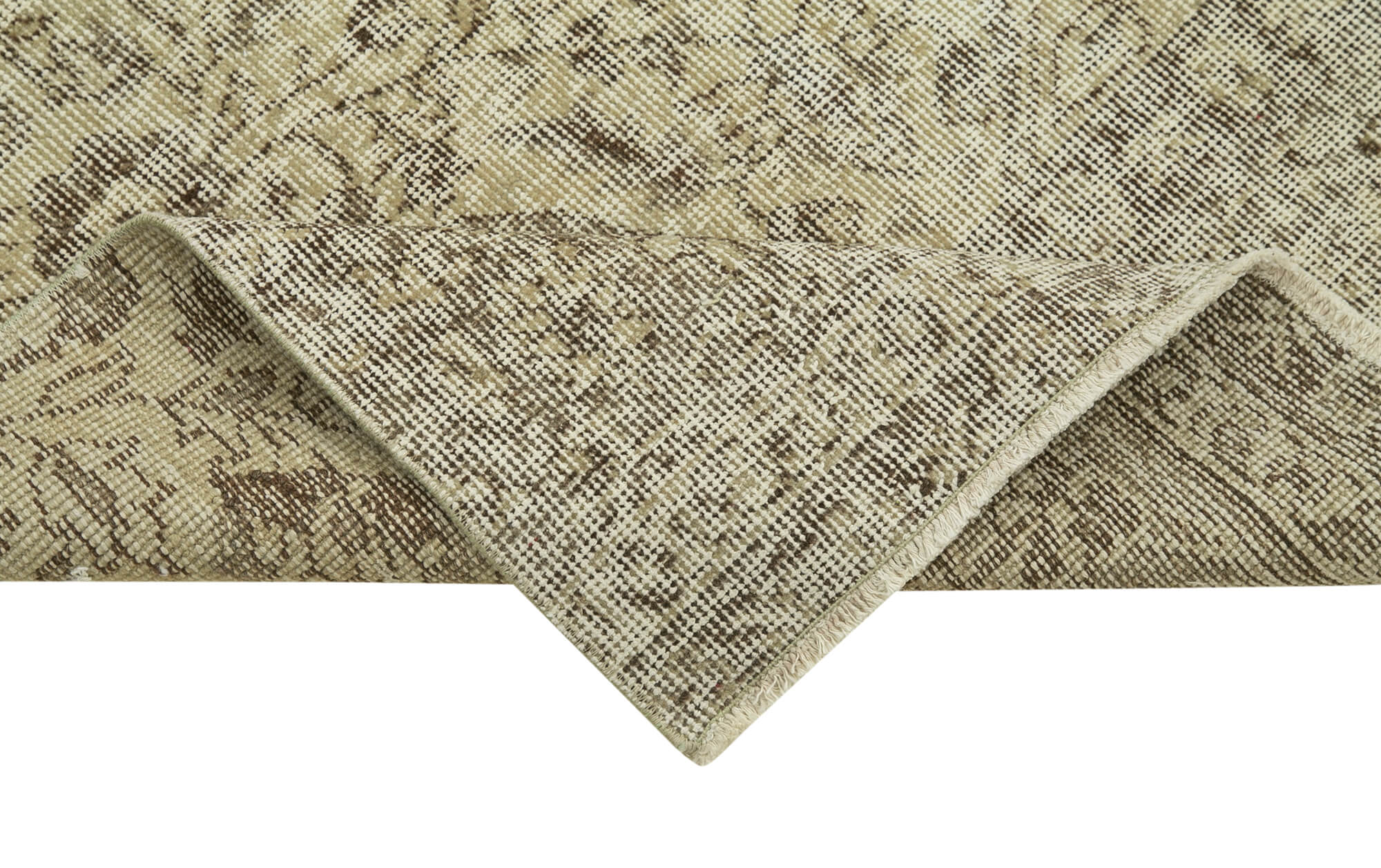 2 x 10 Beige Overdyed Runner Rug - 5156