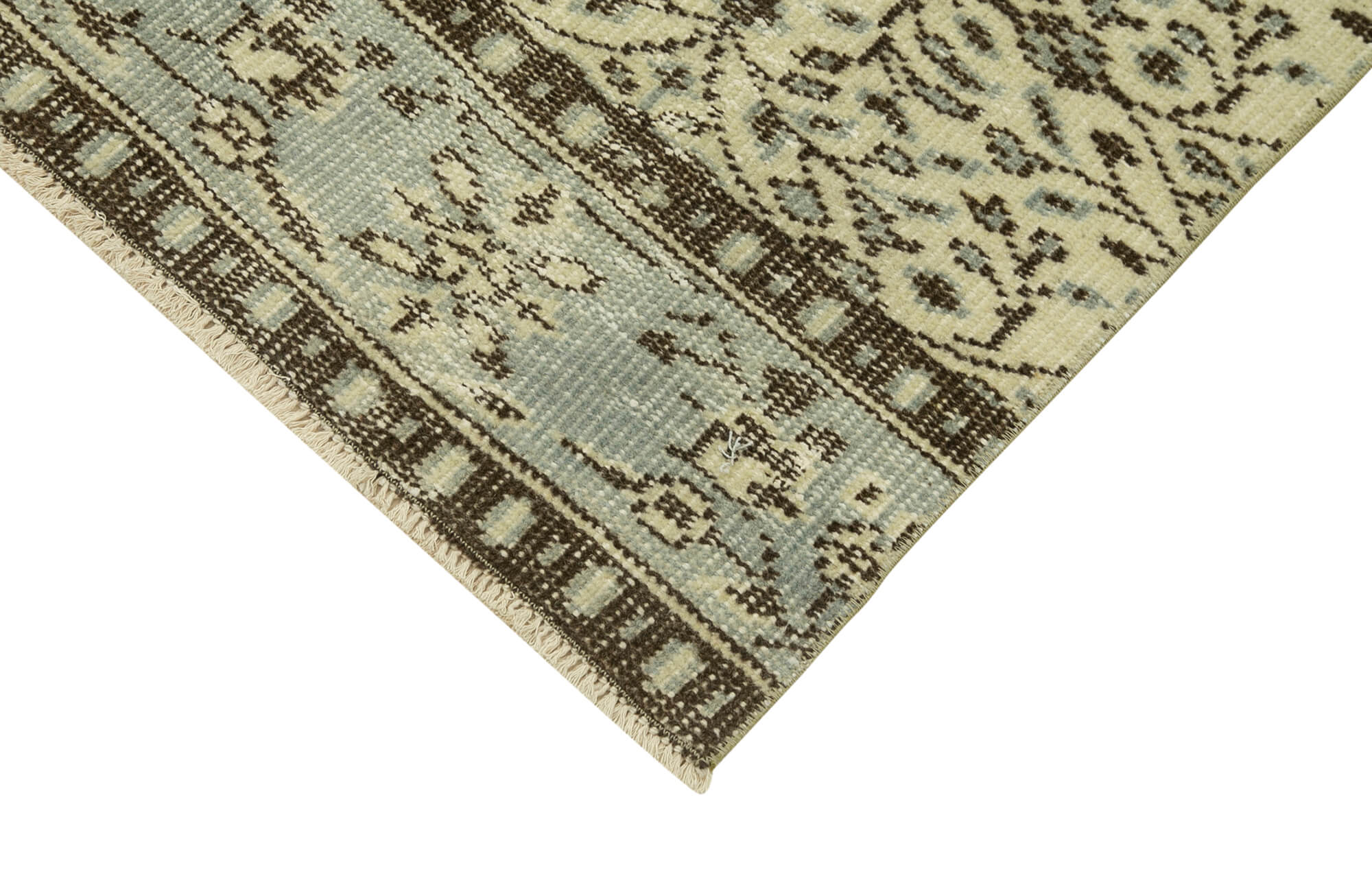 3 x 11 Beige Overdyed Runner Rug - 5158