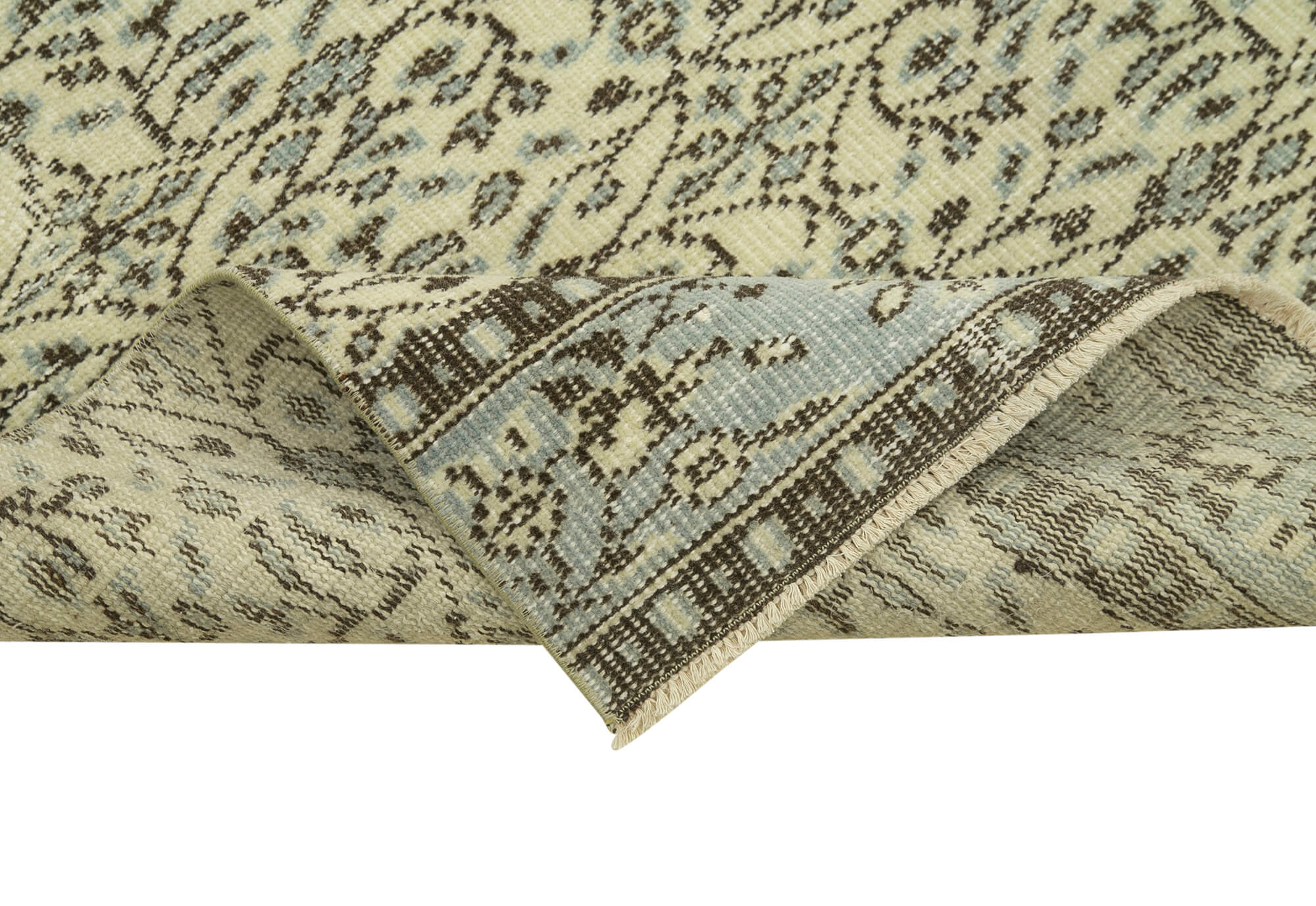 3 x 11 Beige Overdyed Runner Rug - 5158