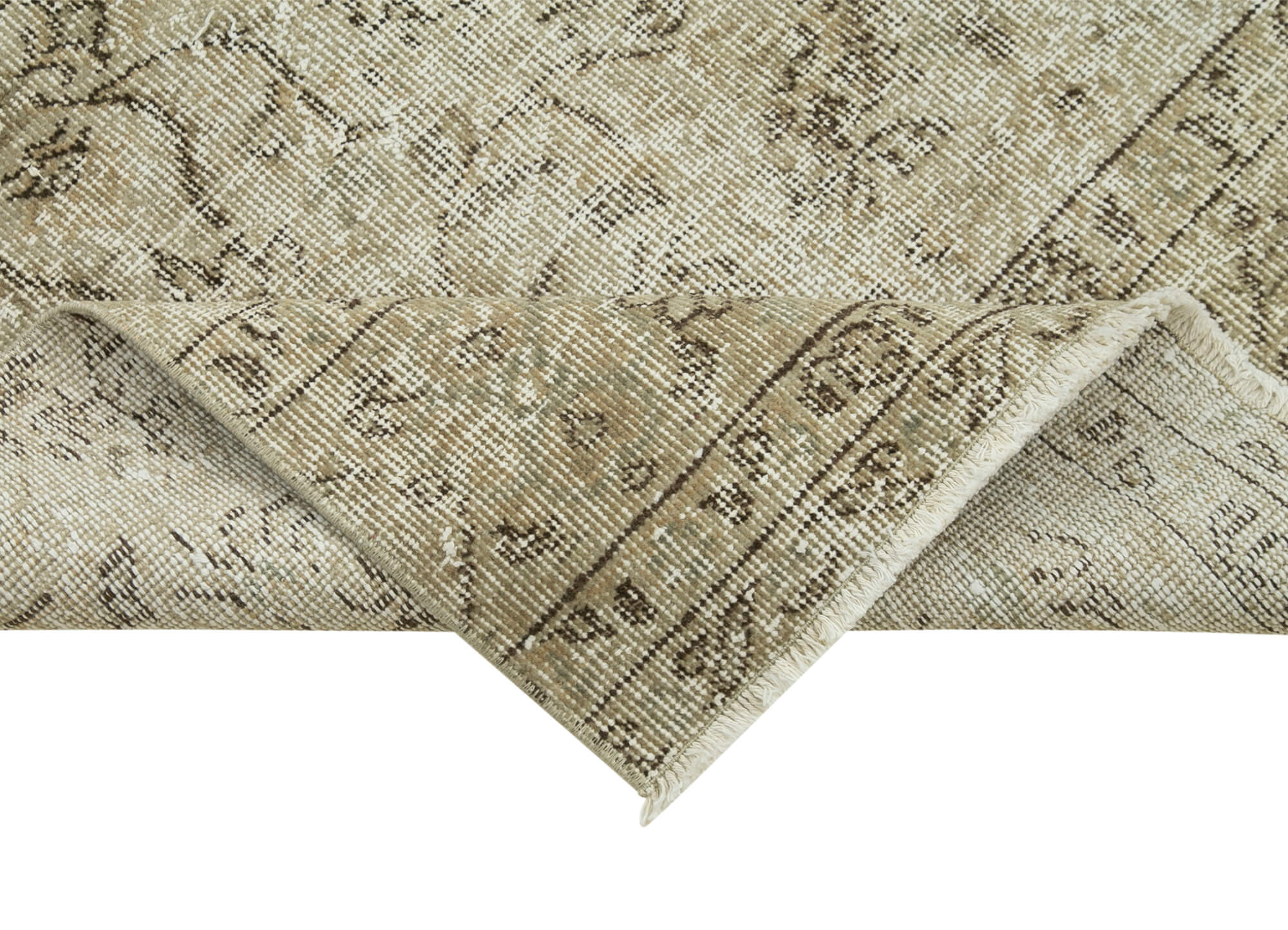 3 x 10 Beige Overdyed Runner Rug - 5159