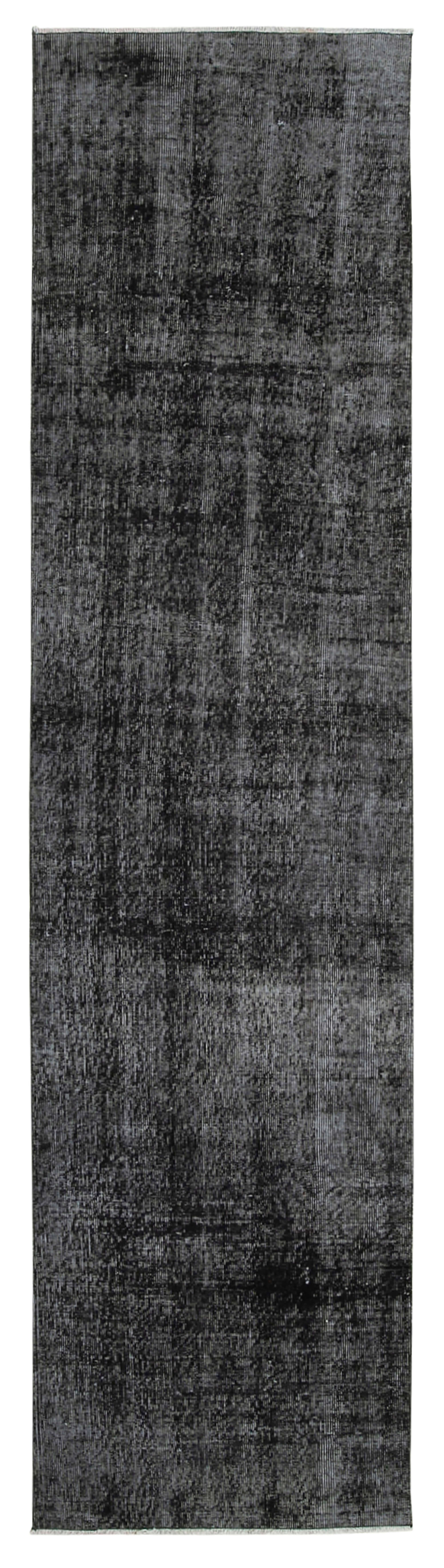 3 x 10 Black Overdyed Runner Rug - 5160