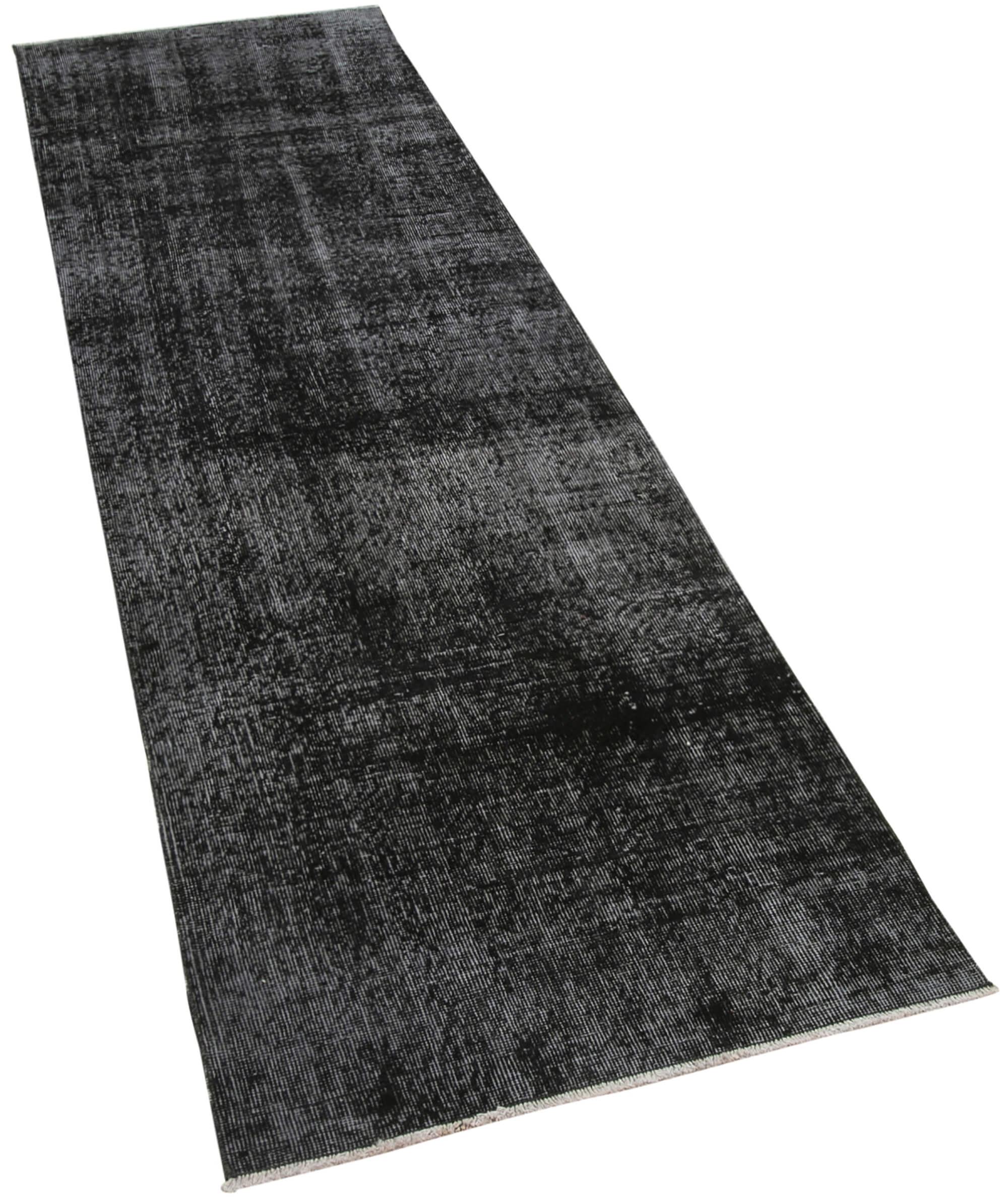 3 x 10 Black Overdyed Runner Rug - 5160