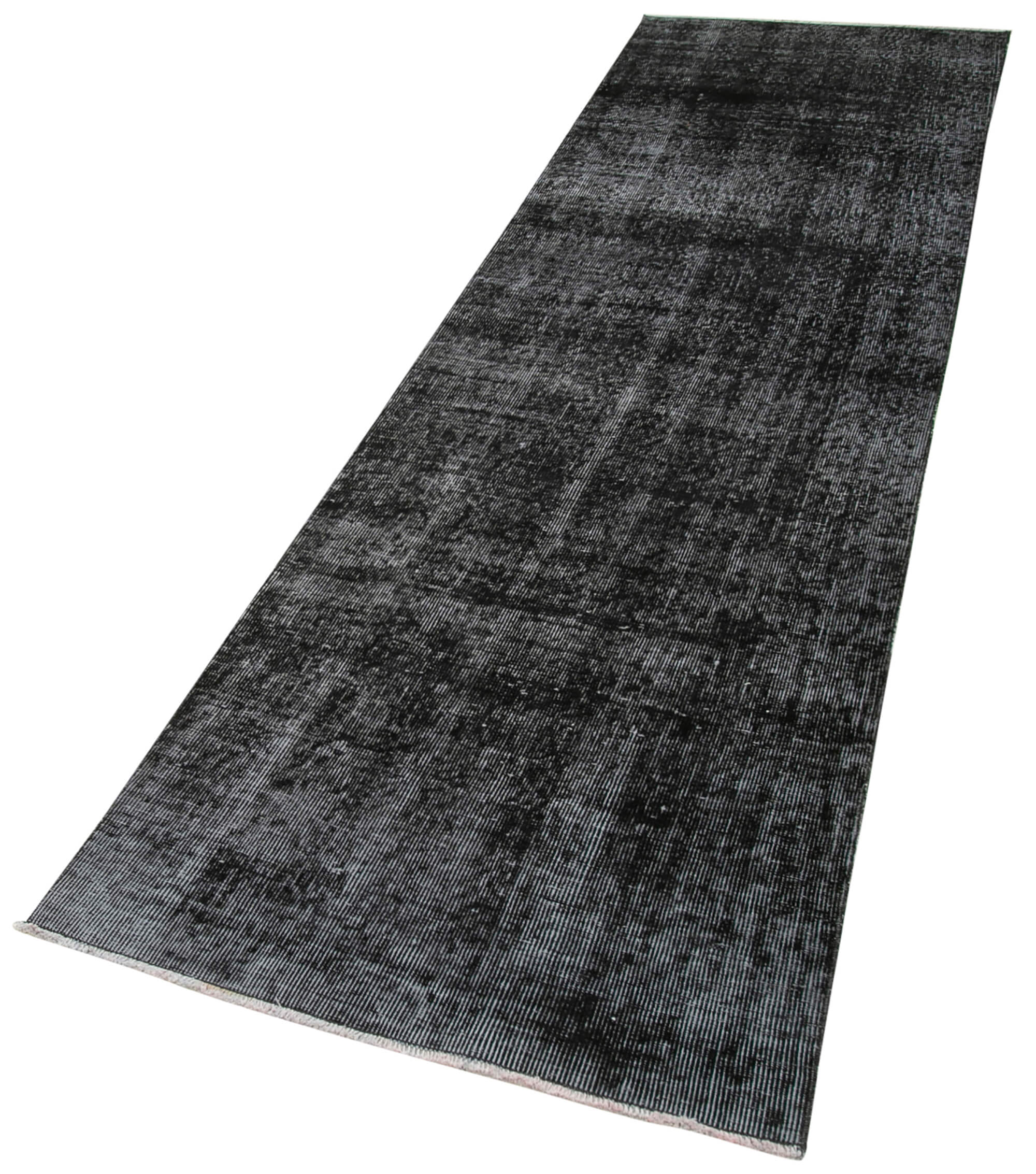 3 x 10 Black Overdyed Runner Rug - 5160