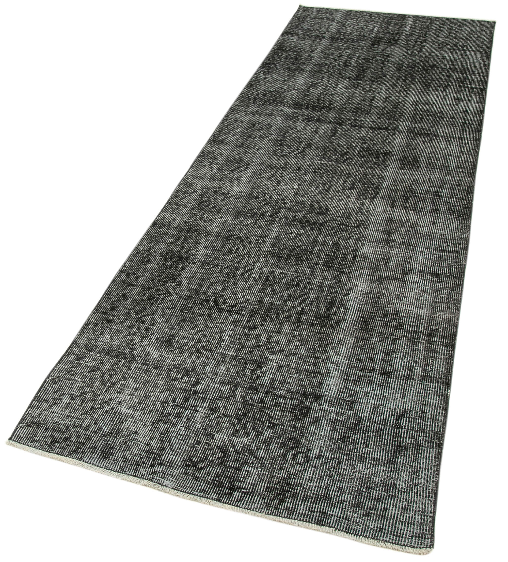 3 x 10 Black Overdyed Runner Rug - 5161