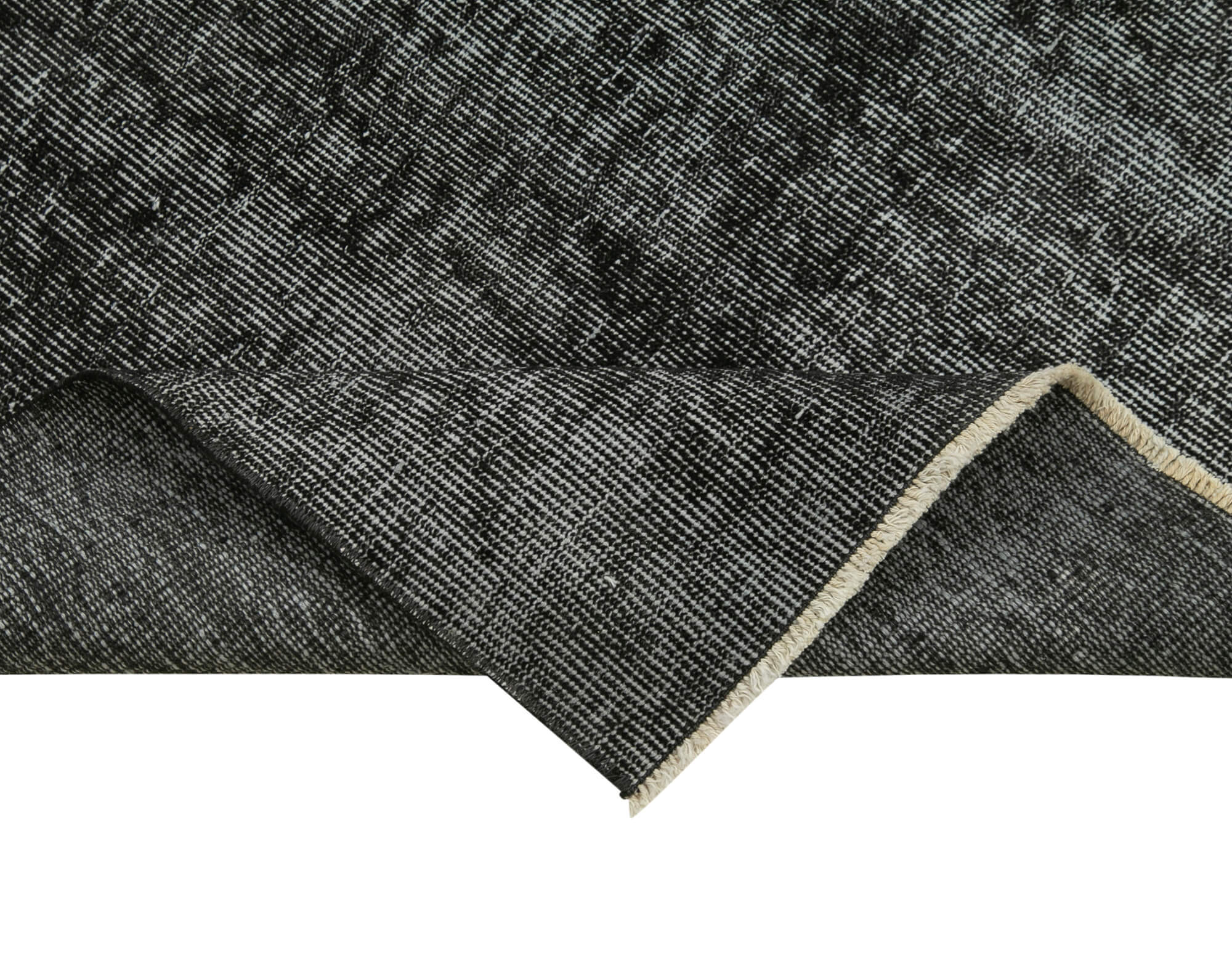 3 x 10 Black Overdyed Runner Rug - 5161