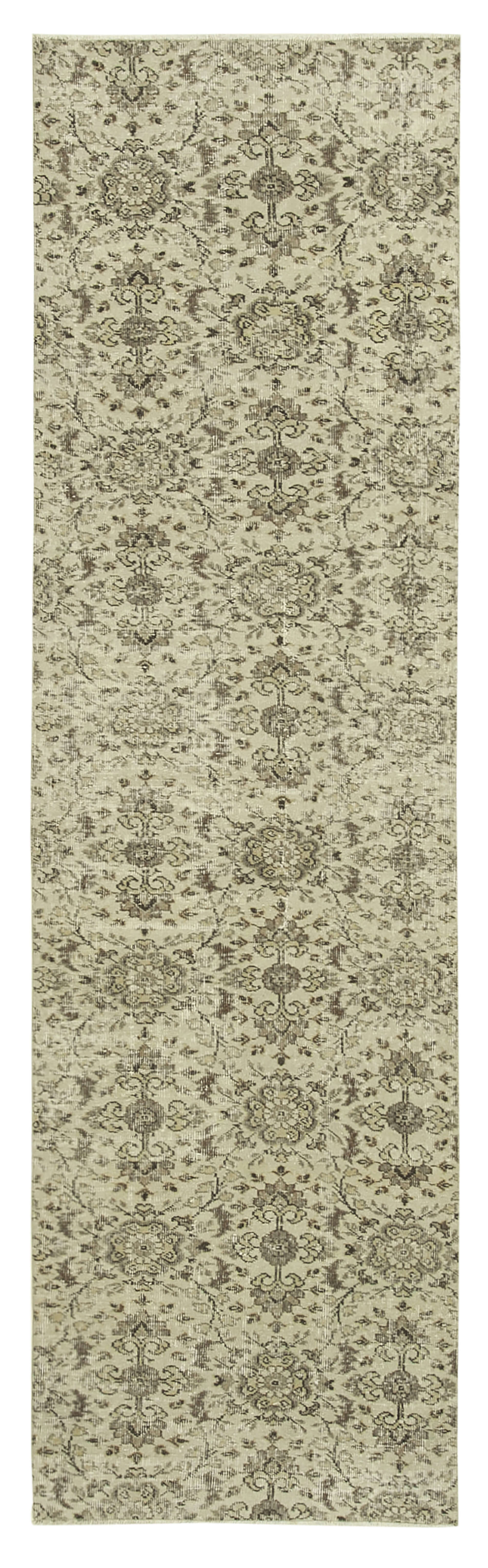 3 x 10 Beige Overdyed Runner Rug - 5165