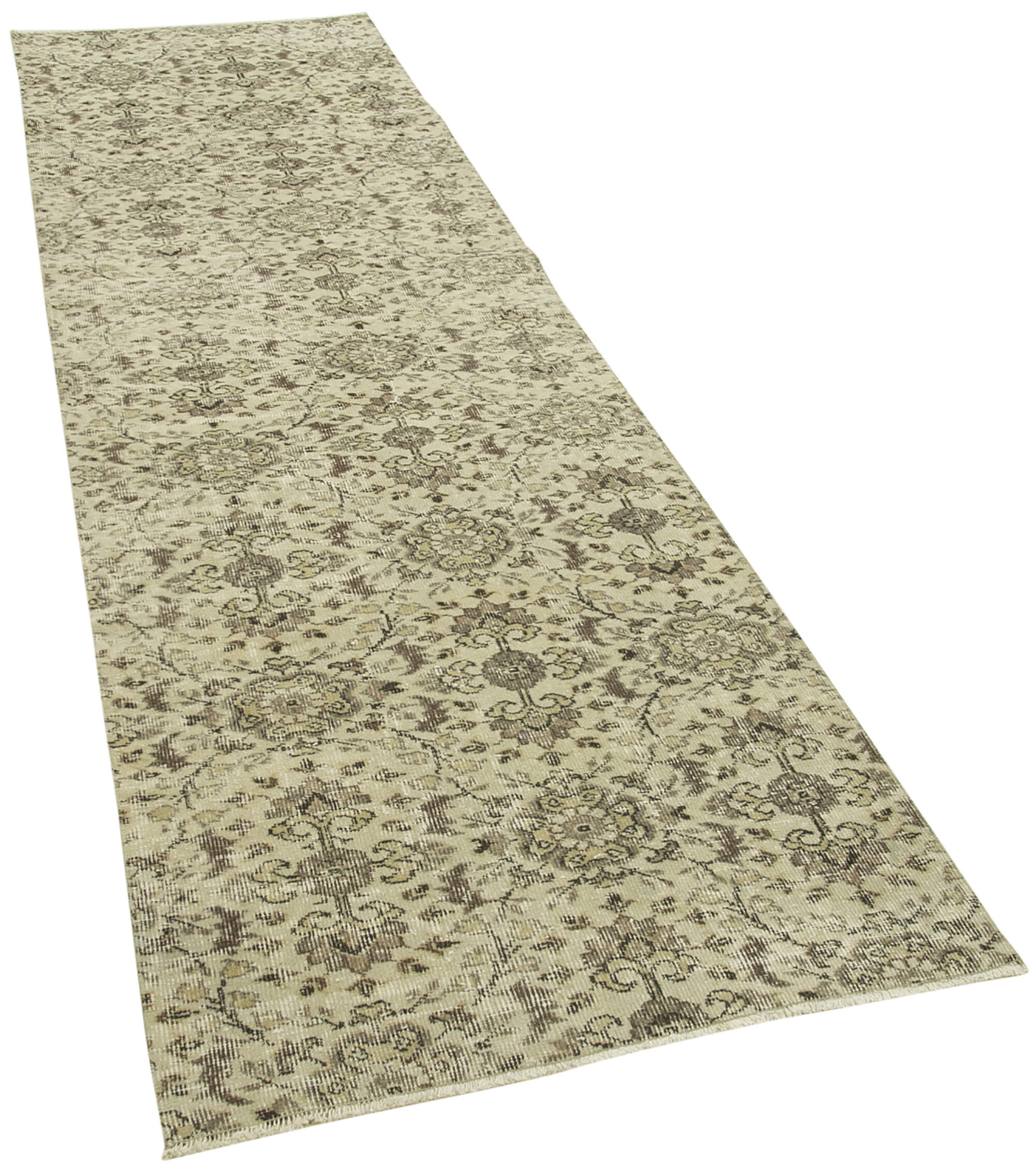 3 x 10 Beige Overdyed Runner Rug - 5165