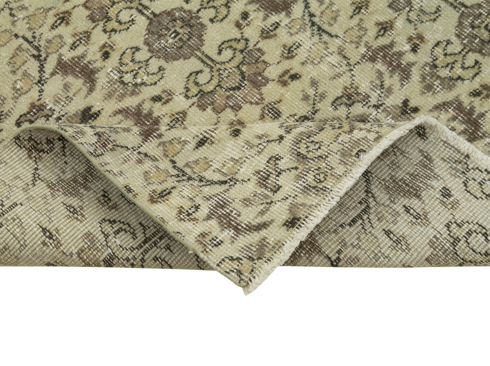 3 x 10 Beige Overdyed Runner Rug - 5165