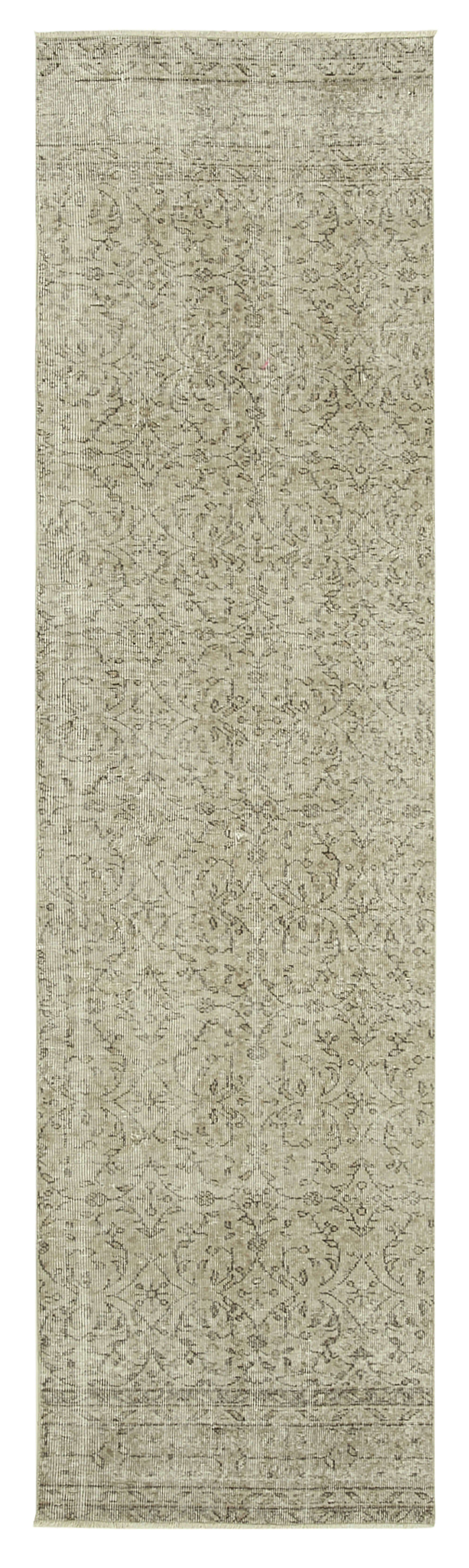 3 x 10 Beige Overdyed Runner Rug - 5166