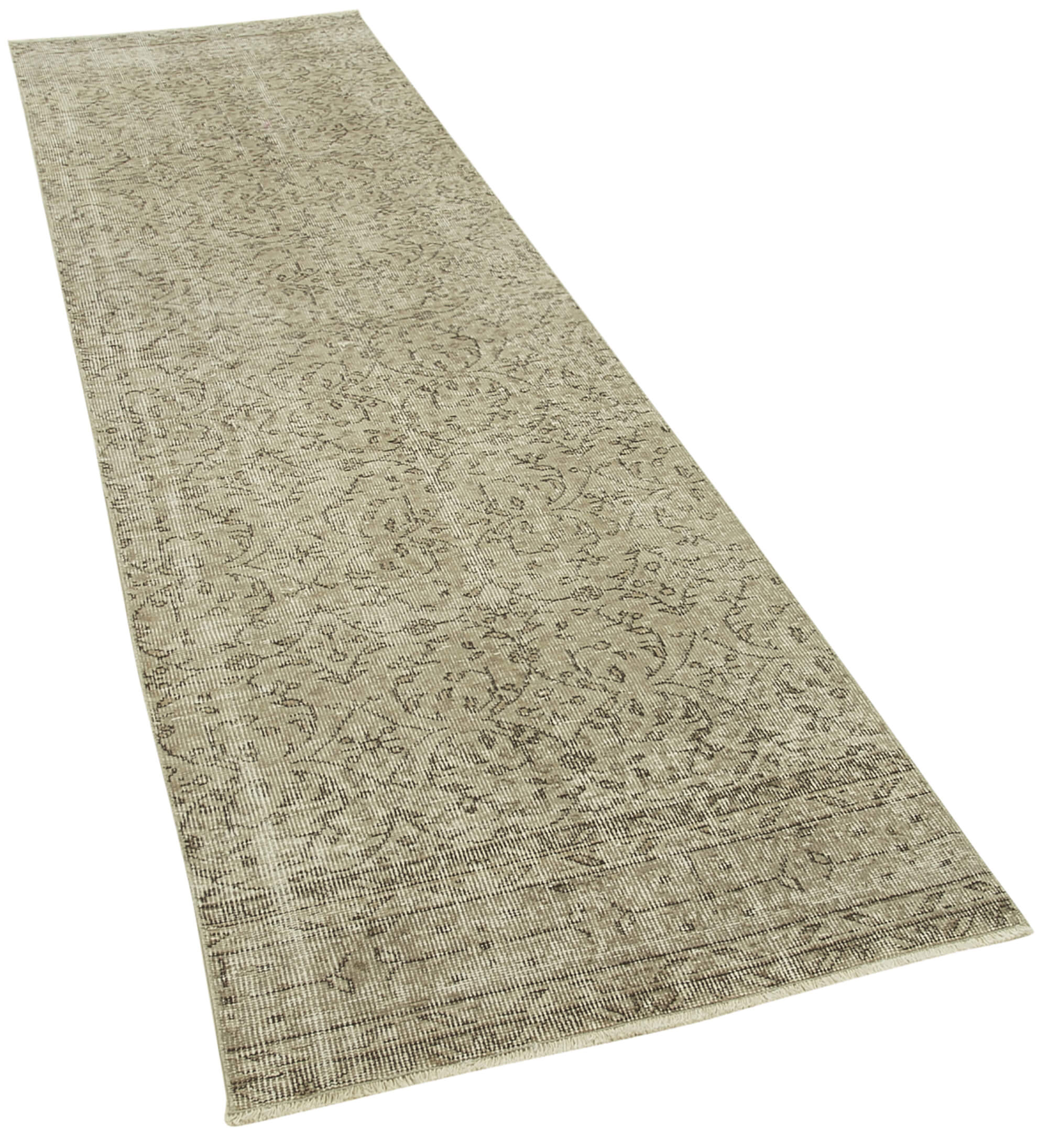 3 x 10 Beige Overdyed Runner Rug - 5166