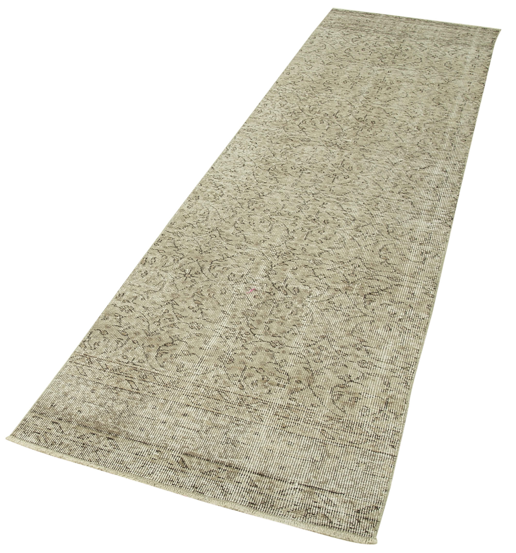 3 x 10 Beige Overdyed Runner Rug - 5166